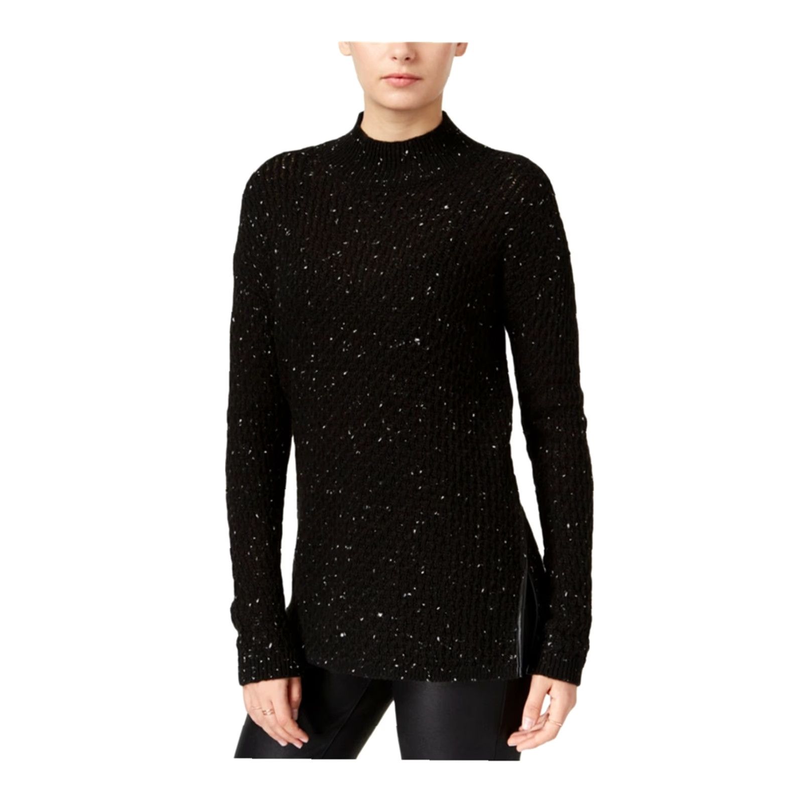 Bar III BAR III Sweater Womens 2XL Black Long Sleeve Crew Neck Metallic Knit Pullover Geometric Pattern Vintage? No (adjusted) Size XXL / US 16-18 / IT 52-54 - 2 Thumbnail