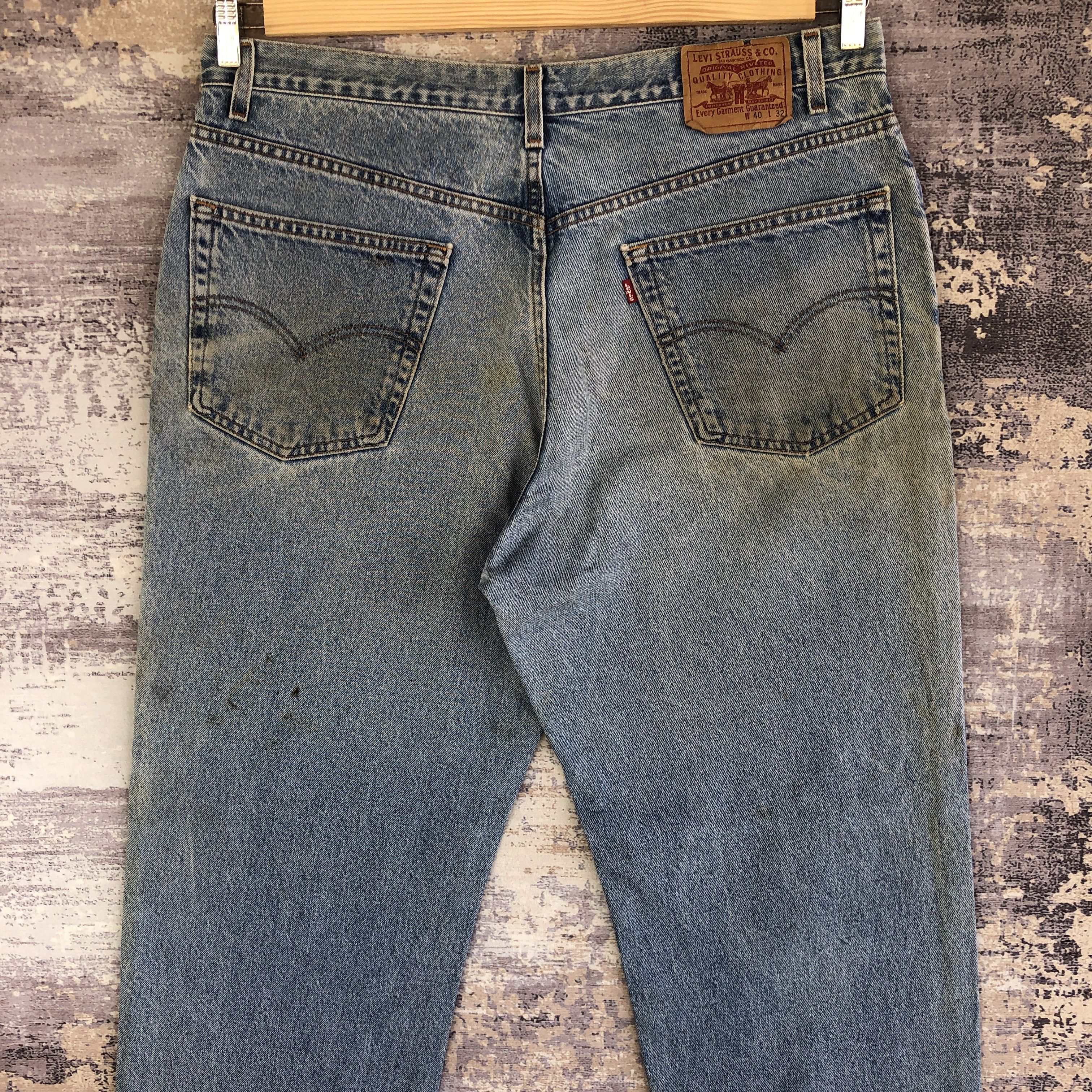 Levi's Vintage 90's Levis 901 Faded Jeans Levi's Stone Wash Denim Size US 38 / EU 54 - 4 Thumbnail
