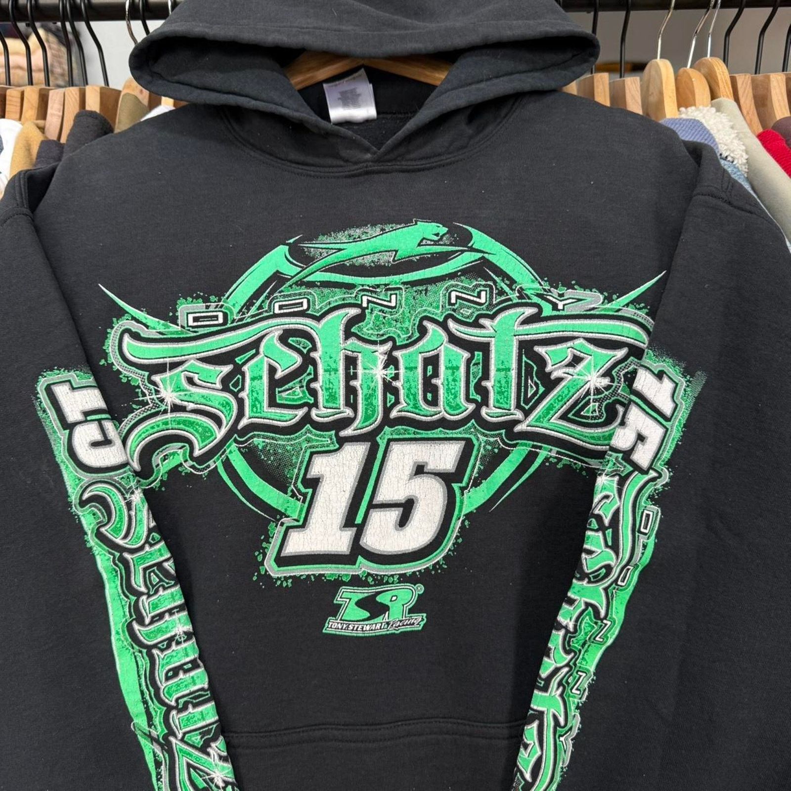 Gildan Vintage Y2K Donny Schotz Racing Double Sided Hoodie Size US L / EU 52-54 / 3 - 4 Thumbnail