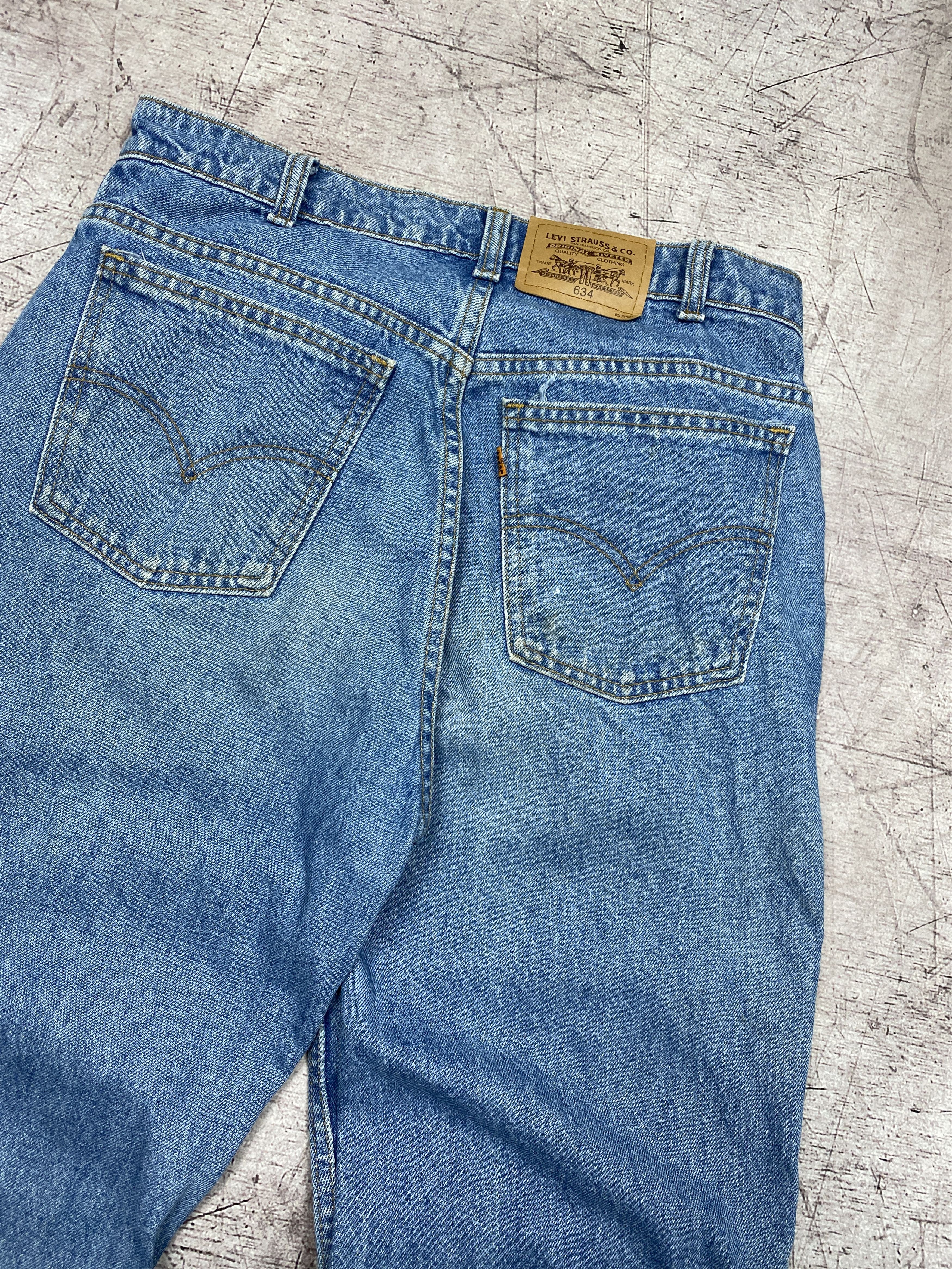 Levi's × Levi's Vintage Clothing × Vintage Levis 634 Vintage Mens Orange Tab Denim Pants Jeans Size US 32 / EU 48 - 2 Thumbnail