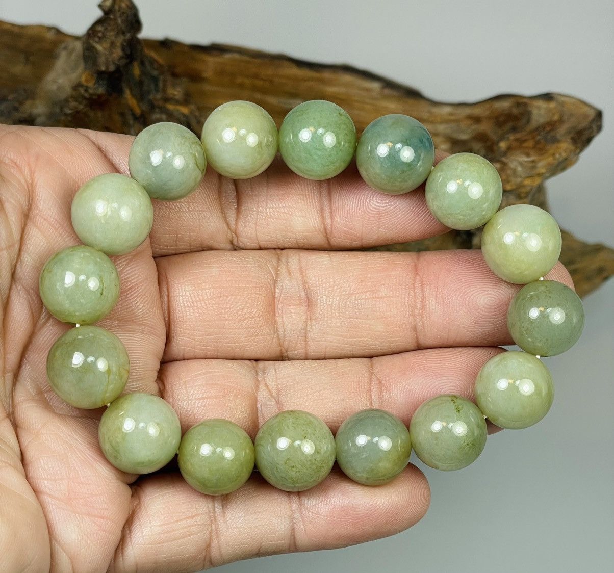 Other Icy translucent Untreated Jadeite Jade Beaded Bracelet Size ONE SIZE - 3 Thumbnail