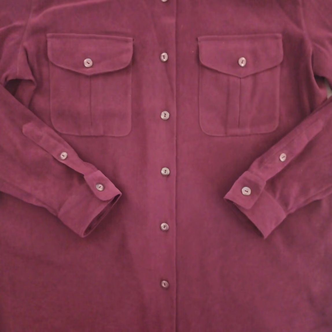 Madison Max & Madison Shirt Womens Small Purple Microfiber Long Sleeve Button Up Pockets Size S / US 4 / IT 40 - 3 Thumbnail