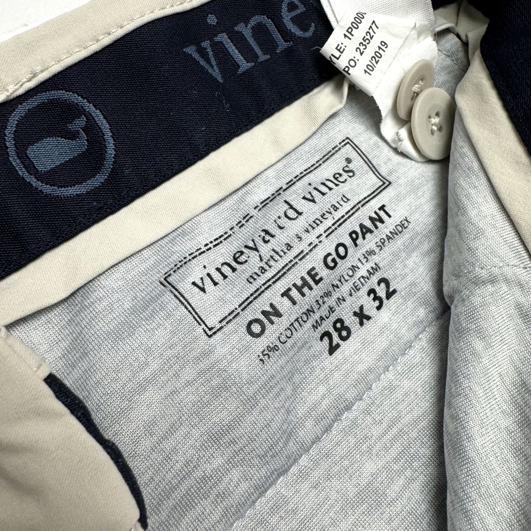 Vineyard Vines Vineyard Vines Men's Pants Chino Stretch 28x32 White/Ivory On The Go 5-Pocket Mesure 32in Size US 28 / EU 44 - 4 Thumbnail
