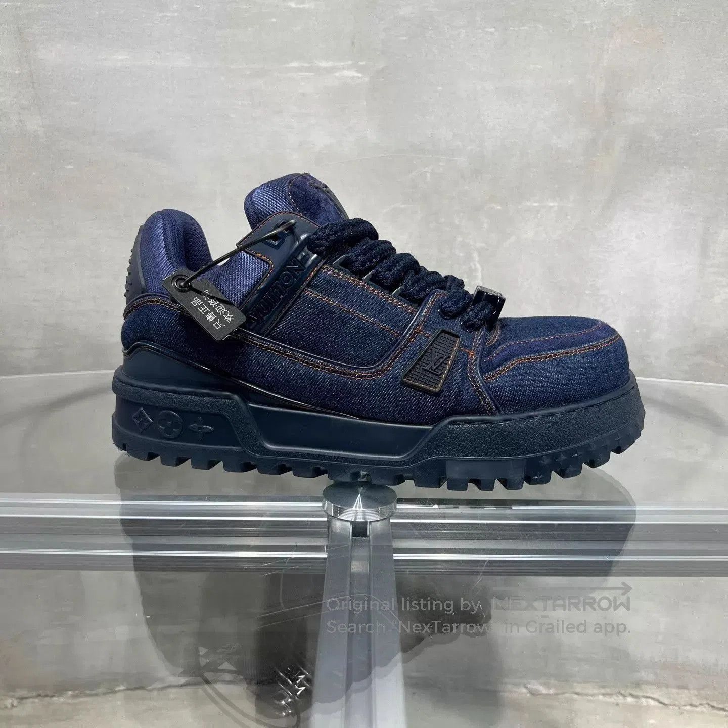 Louis Vuitton Blue High-Top Sneakers Size 8.5. Size US 8.5 / EU 41-42 - 6 Thumbnail