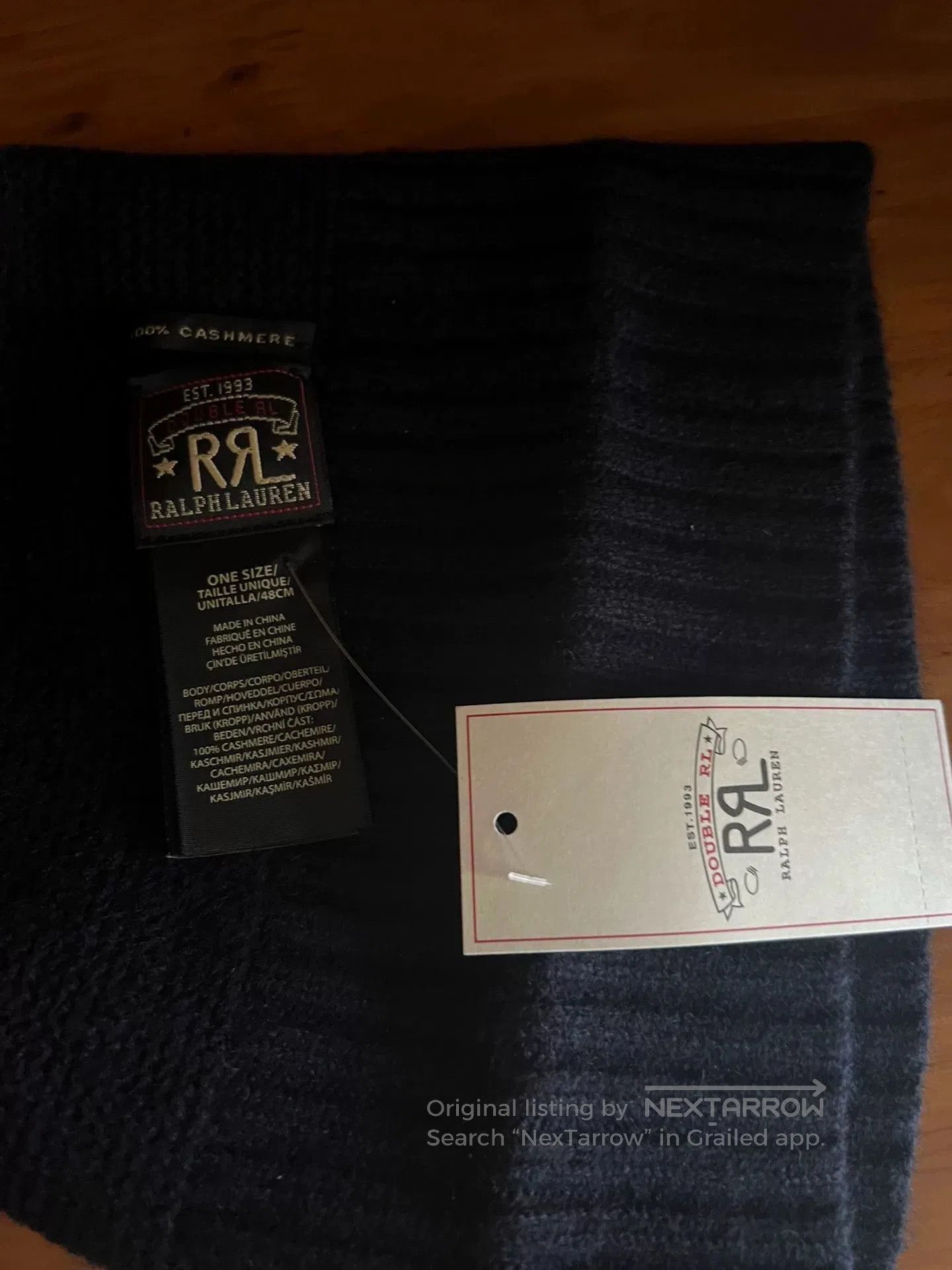 RRL Ralph Lauren RRL Double RL Dark Blue Goat Wool Beanie. Size ONE SIZE - 9 Thumbnail