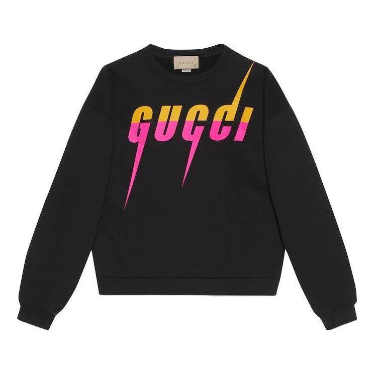 o1s1wg110225 Cotton Jersey Printed Sweatshirt in Black