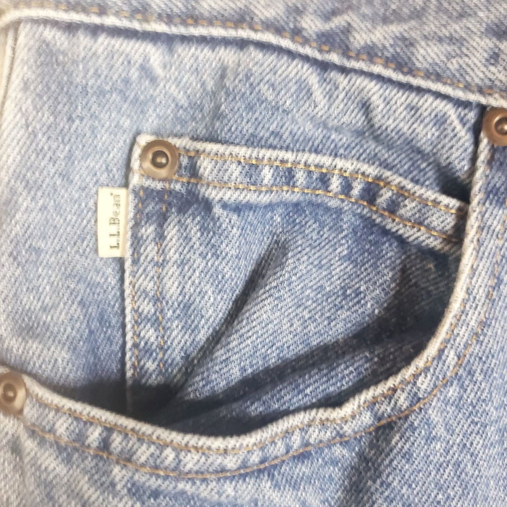Vintage VINTAGE LL Bean Classic Fit Fleece Lined Jeans Blue Denim 35x30 Men's Size US 35 - 5 Thumbnail