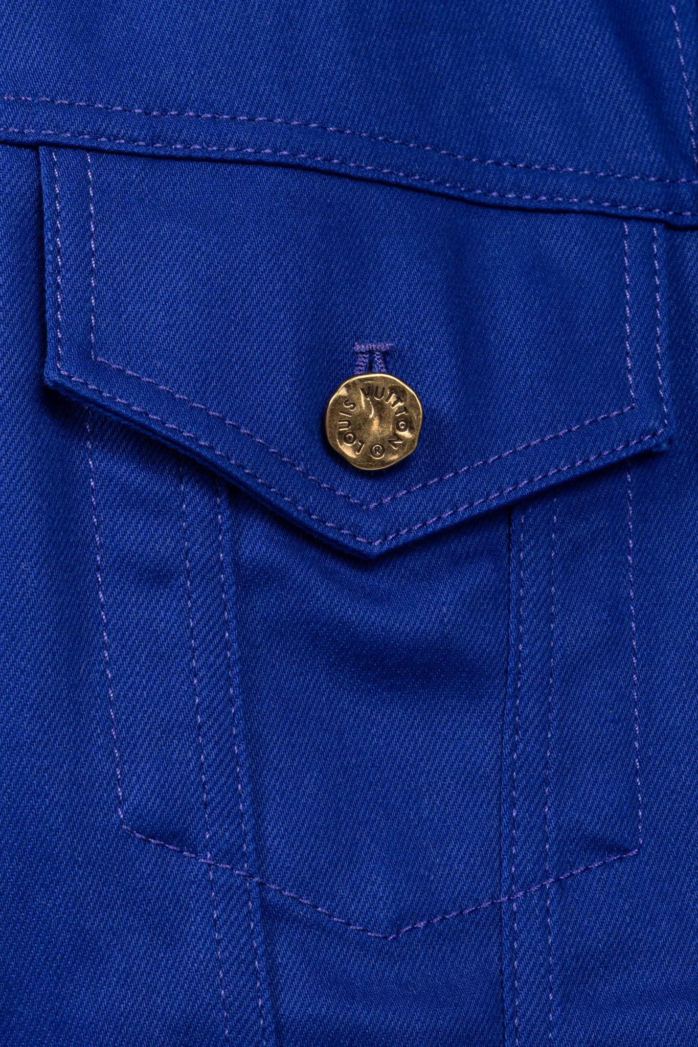 Louis Vuitton Louis Vuitton Staples Edition DNA Denim Cobalt Blue Jacket Size US XS / EU 42 / 0 - 10 Thumbnail