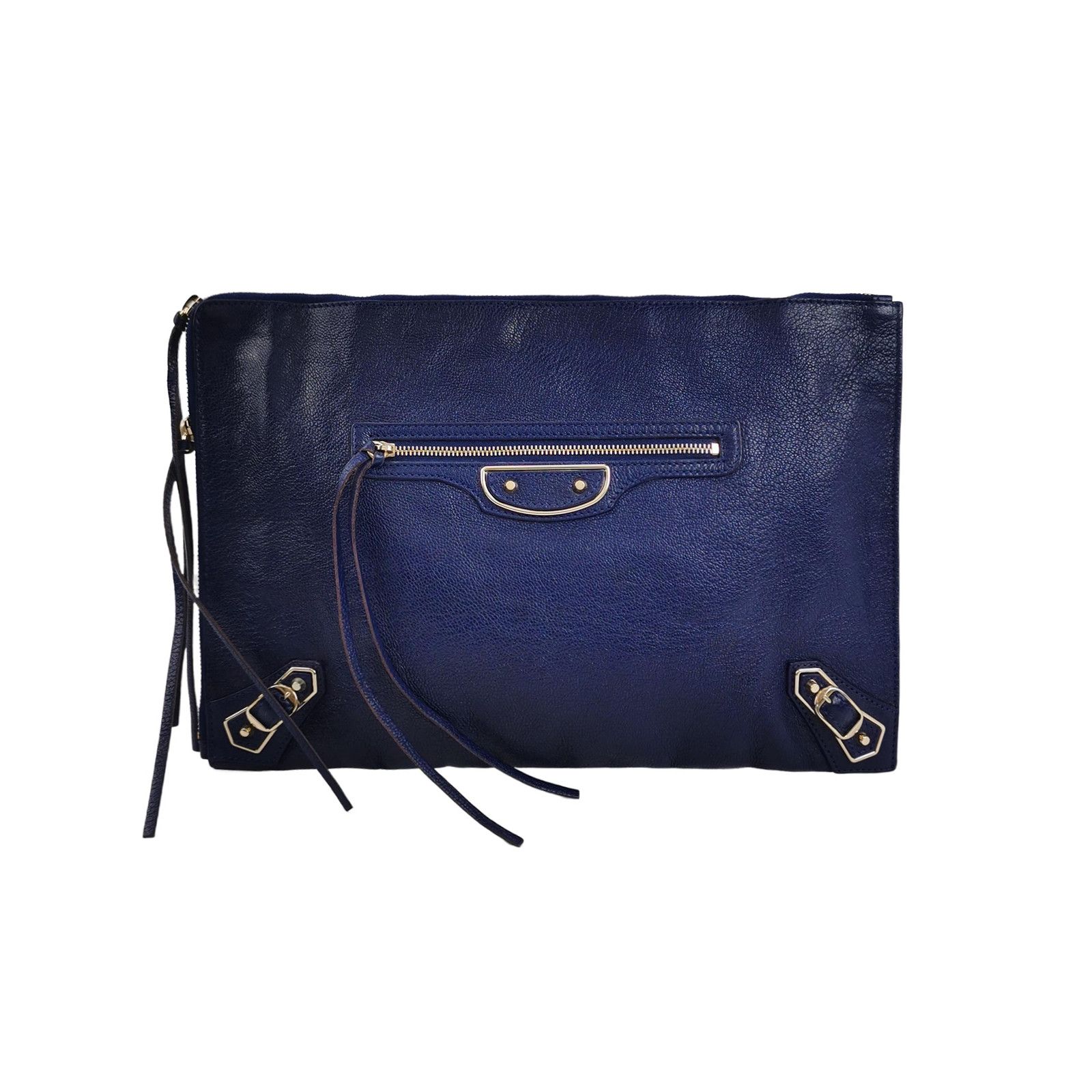 Balenciaga Balenciaga Classic City Lambskin Clutch with Rivets Size ONE SIZE - 1 Thumbnail