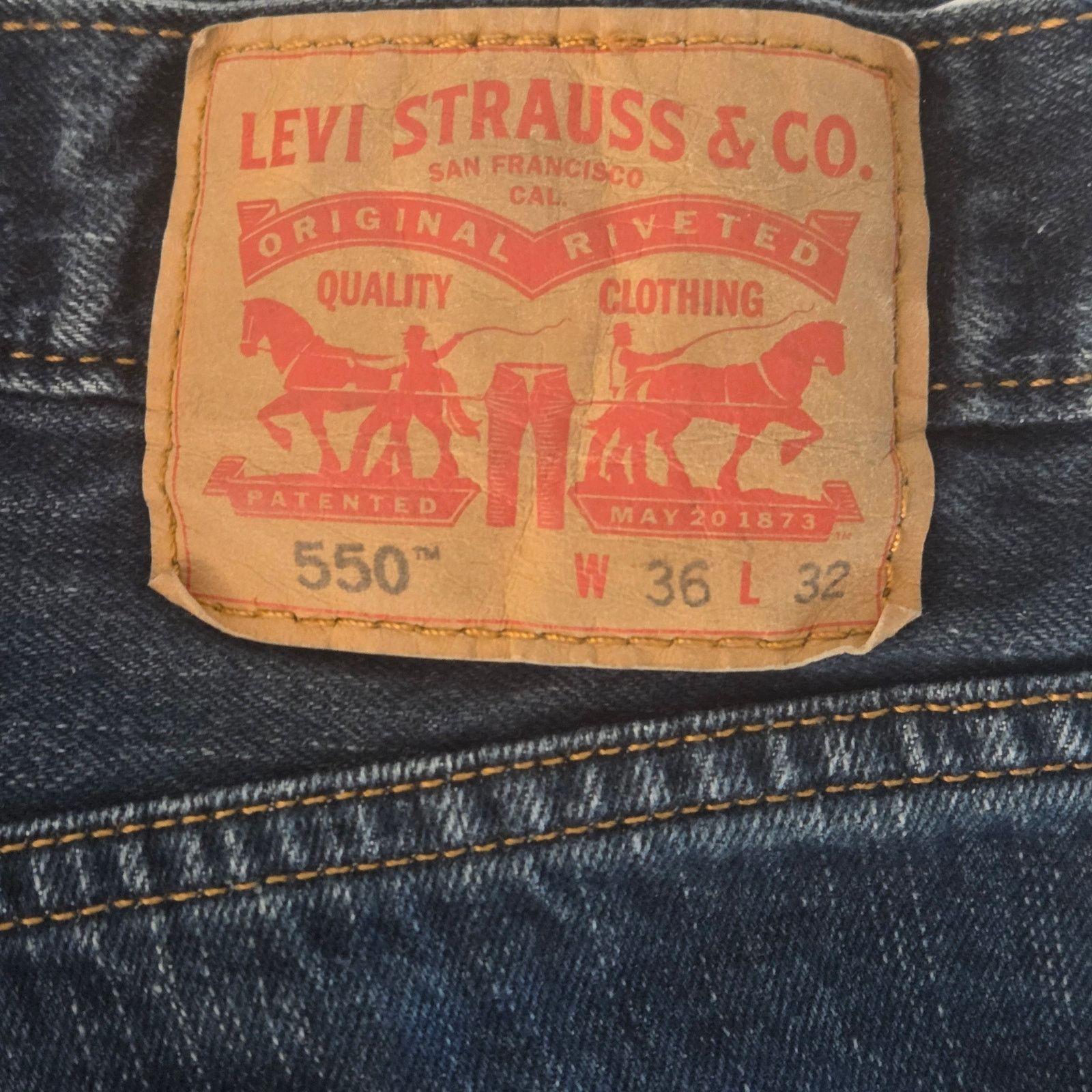 Levi's Classic Levi's 550 Relaxed Fit Jeans - Navy Blue W36 L32 Size US 36 / EU 52 - 3 Thumbnail
