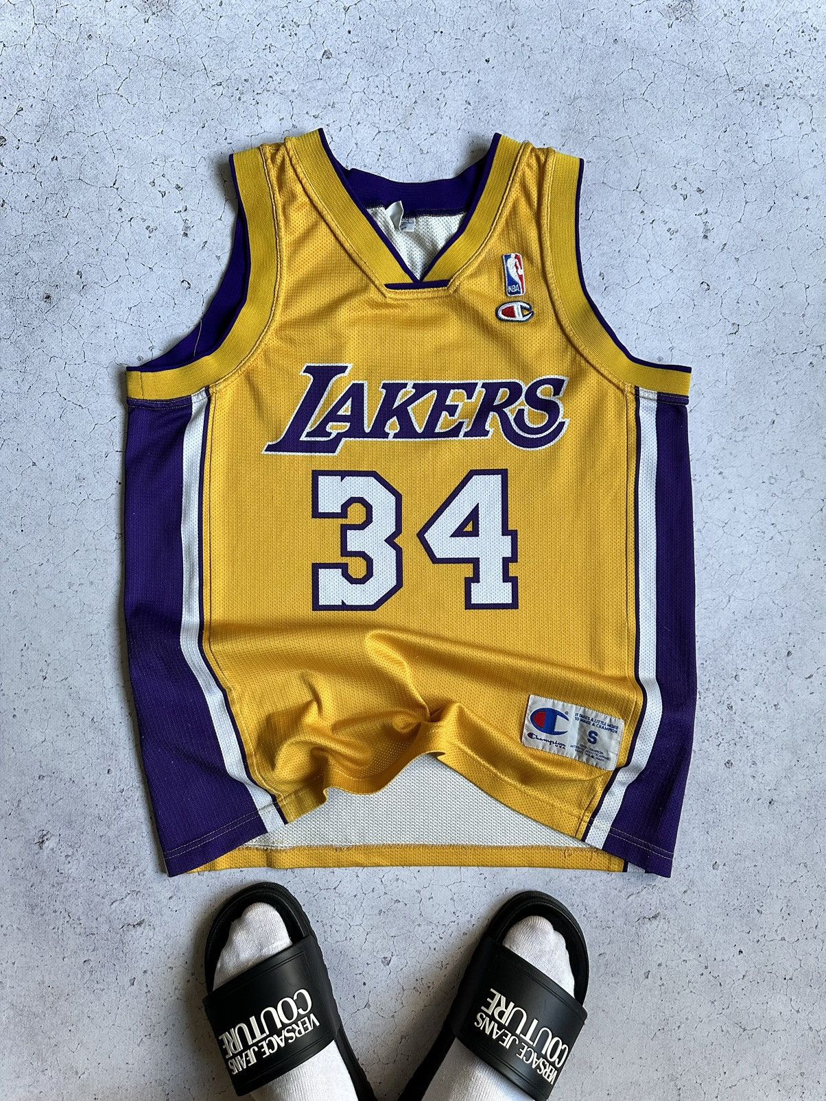 Vintage Champion La Lakers #34 Shaquille O'neal Jersey - L – Jak