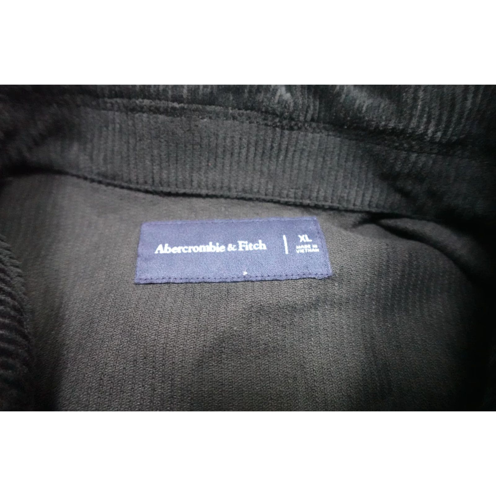 Abercrombie & Fitch Abercrombie & Fitch Corduroy Jacket Mens XL Black Snap Front Long Sleeve Pockets Size US XL / EU 56 / 4 - 2 Thumbnail