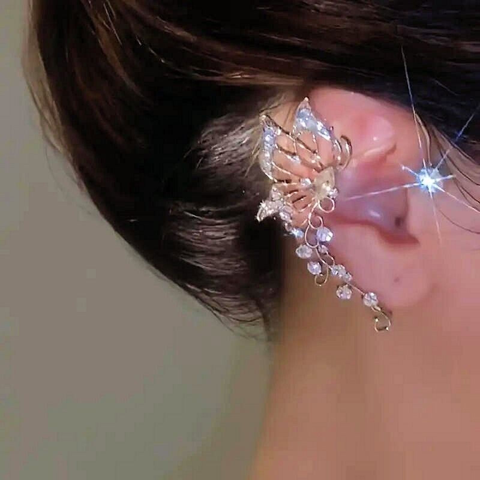 Other Butterfly Earrings • Wrap-Around Over Ear •Zircon •Right Ear Size ONE SIZE - 2 Thumbnail