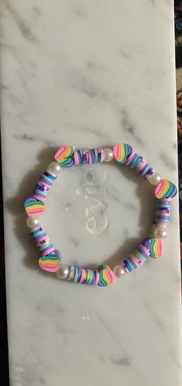 Other Rainbow Hearts and heishi bracelet Size ONE SIZE - 1 Preview