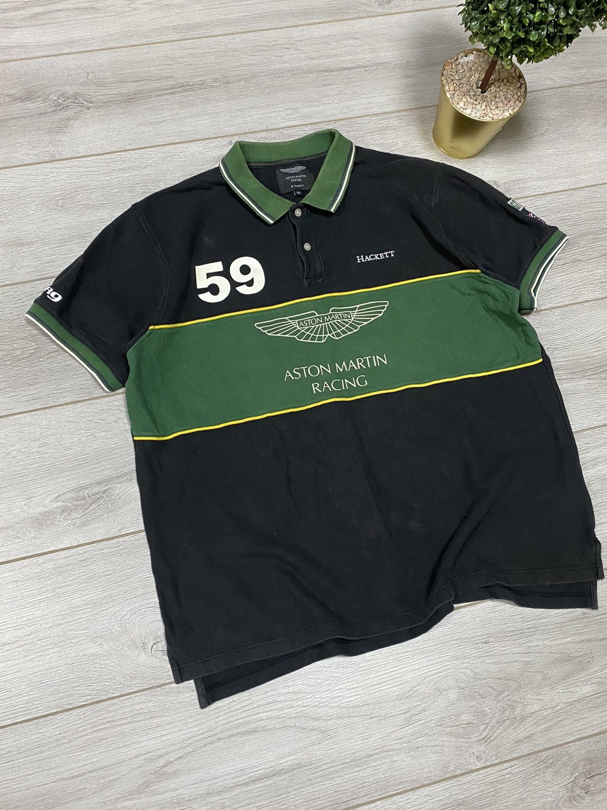 Hackett Rare Aston Martin Racing by Hackett Color Block Polo Shirt Size US XXL / EU 58 / 5 - 1 Thumbnail