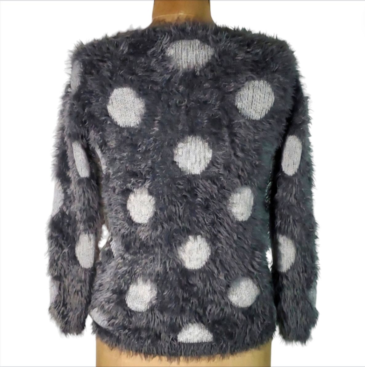 Joseph Joseph A. Size S/M NEW Sweater Grey Soft Fuzzy Polka Dots Size M / US 6-8 / IT 42-44 - 2 Thumbnail
