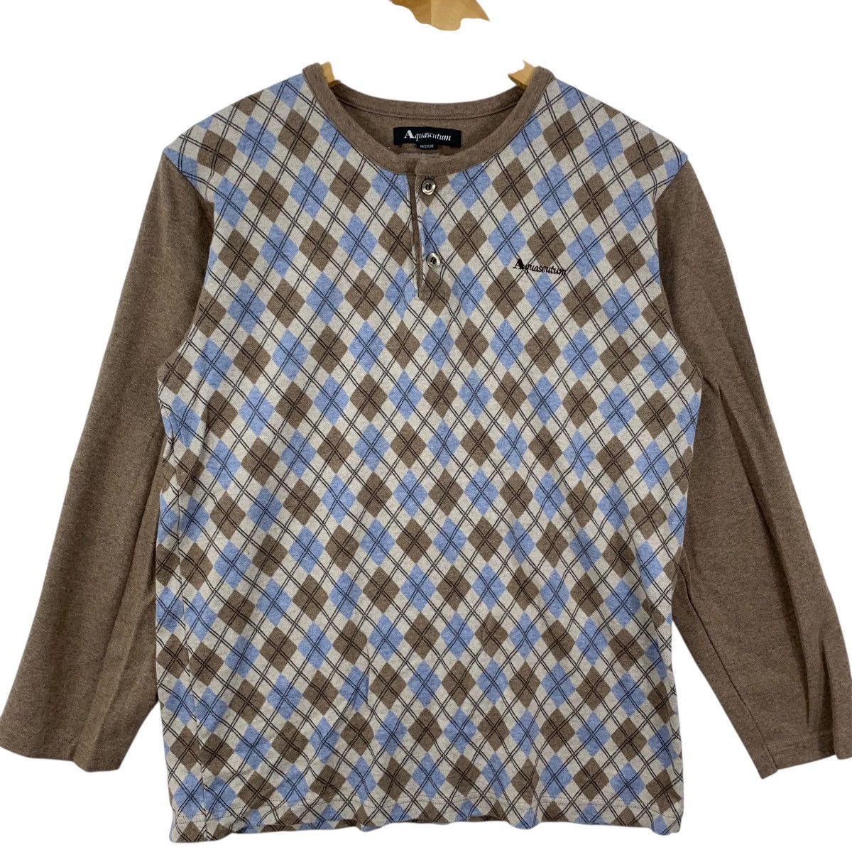 Aquascutum Vintage AQUASCUTUM LONDON Argyle Nova Checks Sweatshirt Size M / US 6-8 / IT 42-44 - 6 Thumbnail