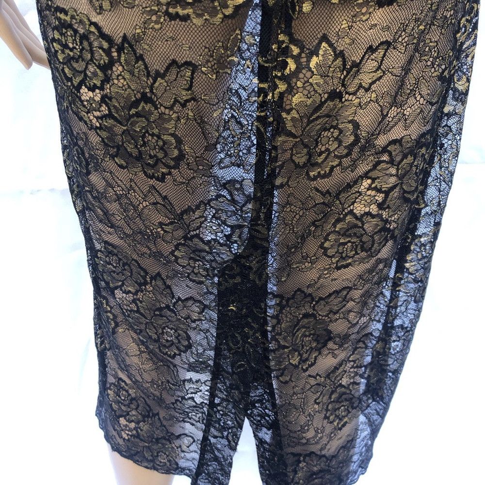 Diane von Furstenberg $468 Diane von Furstenberg Black Gold Sheath Dress Size 2 Size XS / US 0-2 / IT 36-38 - 6 Thumbnail