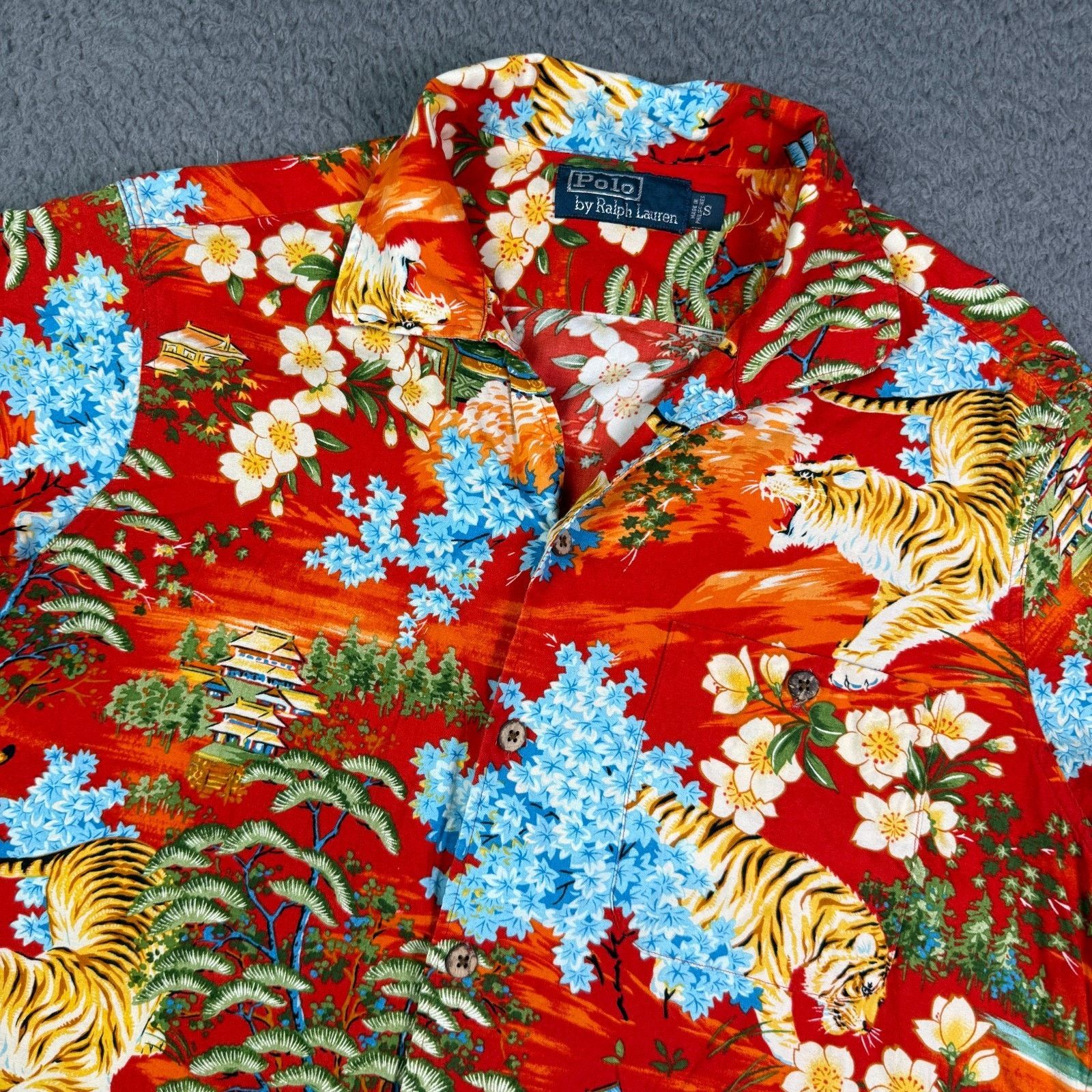 Polo Ralph Lauren Vintage Polo Ralph Lauren Hawaiian Shirt Tiger Japan Loop Size US S / EU 44-46 / 1 - 1 Thumbnail