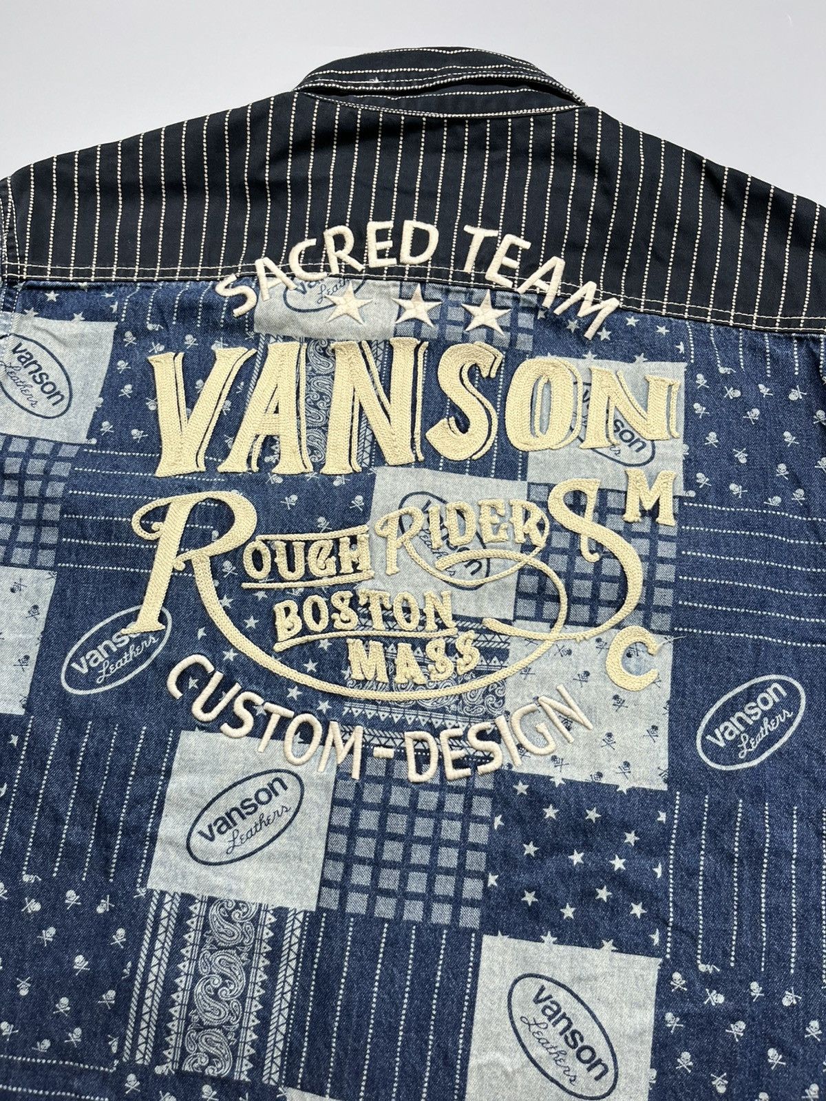 Vanson Leathers Vanson - Short Sleeve Denim - Embroidery Size US M / EU 48-50 / 2 - 7 Thumbnail