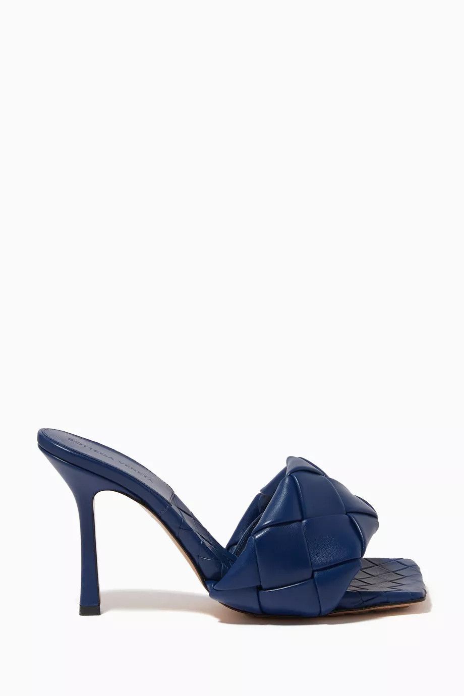 Bottega Veneta o1loc1c0824 608854 Lido Mules in Navy Blue Size US 7 / IT 37 - 1 Thumbnail