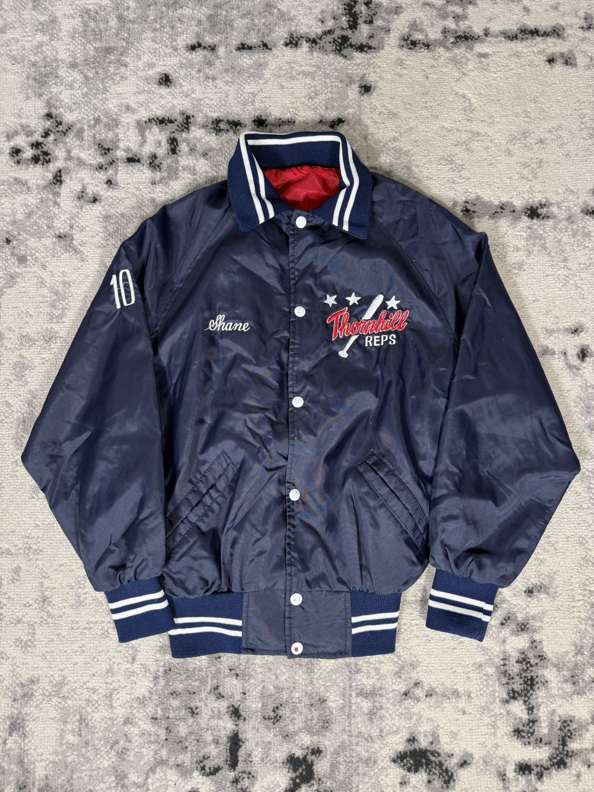 Vintage Vintage Thornill Reps Nylon Varsity Jacket Size S / US 4 / IT 40 - 1 Thumbnail
