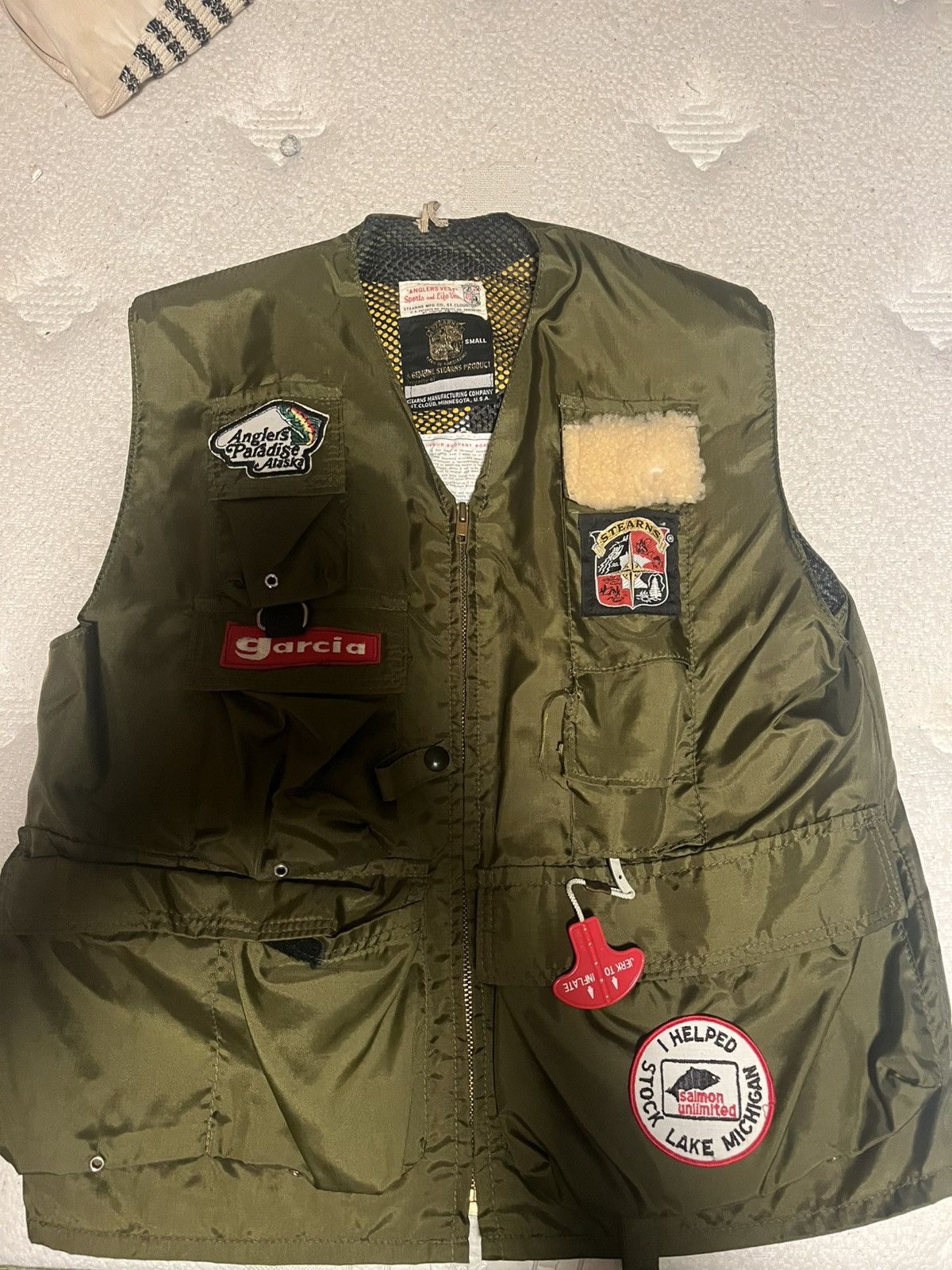 Other STEARNS VINTAGE 1990's ANGLERS VEST WITH CRAZY PATCHES Size US M / EU 48-50 / 2 - 1 Thumbnail