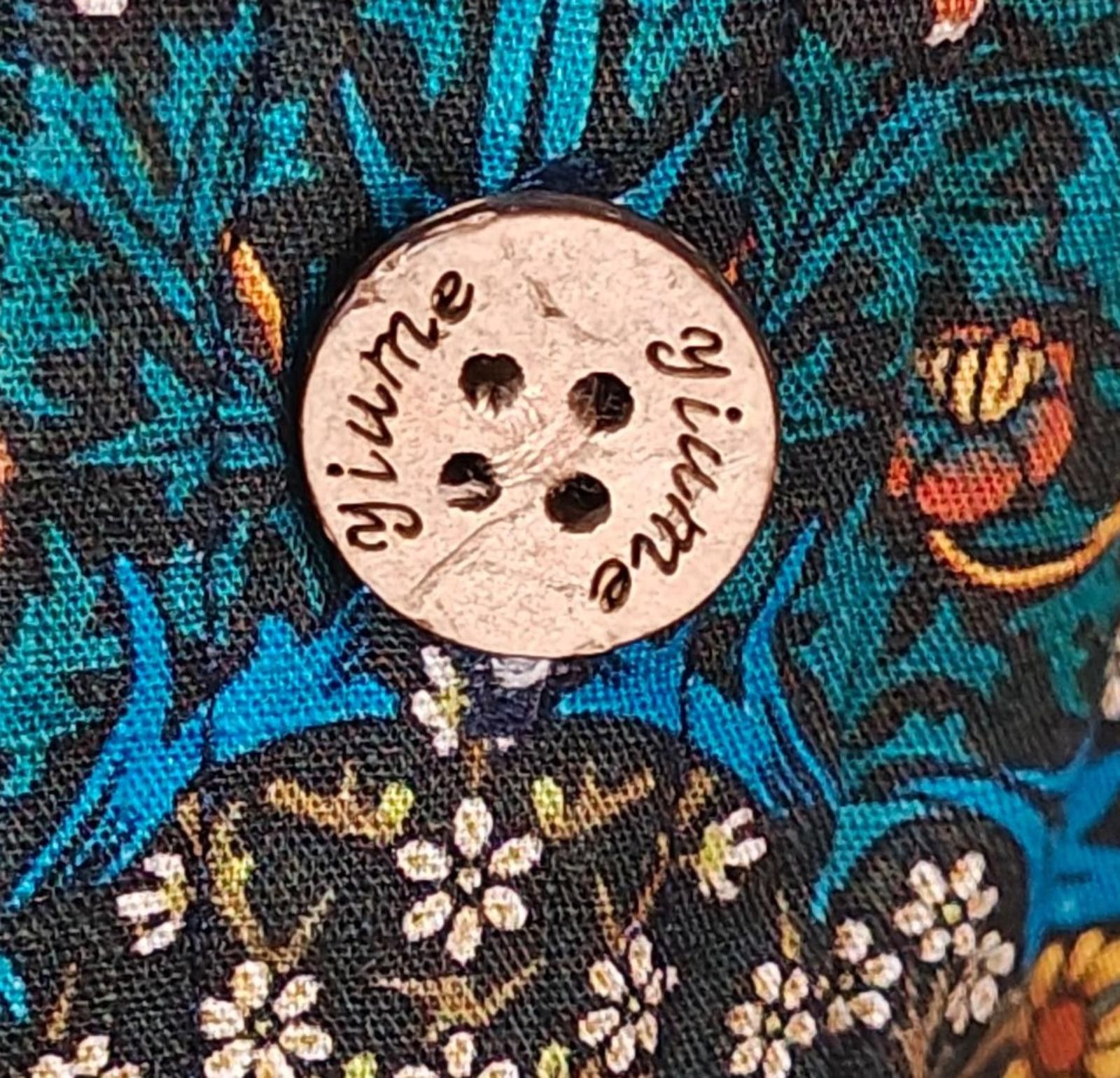 YUME YUME 1960s Yiume Men's Blue Floral Hawaiian Short Sleeve Shirt Size 48R - 9 Thumbnail