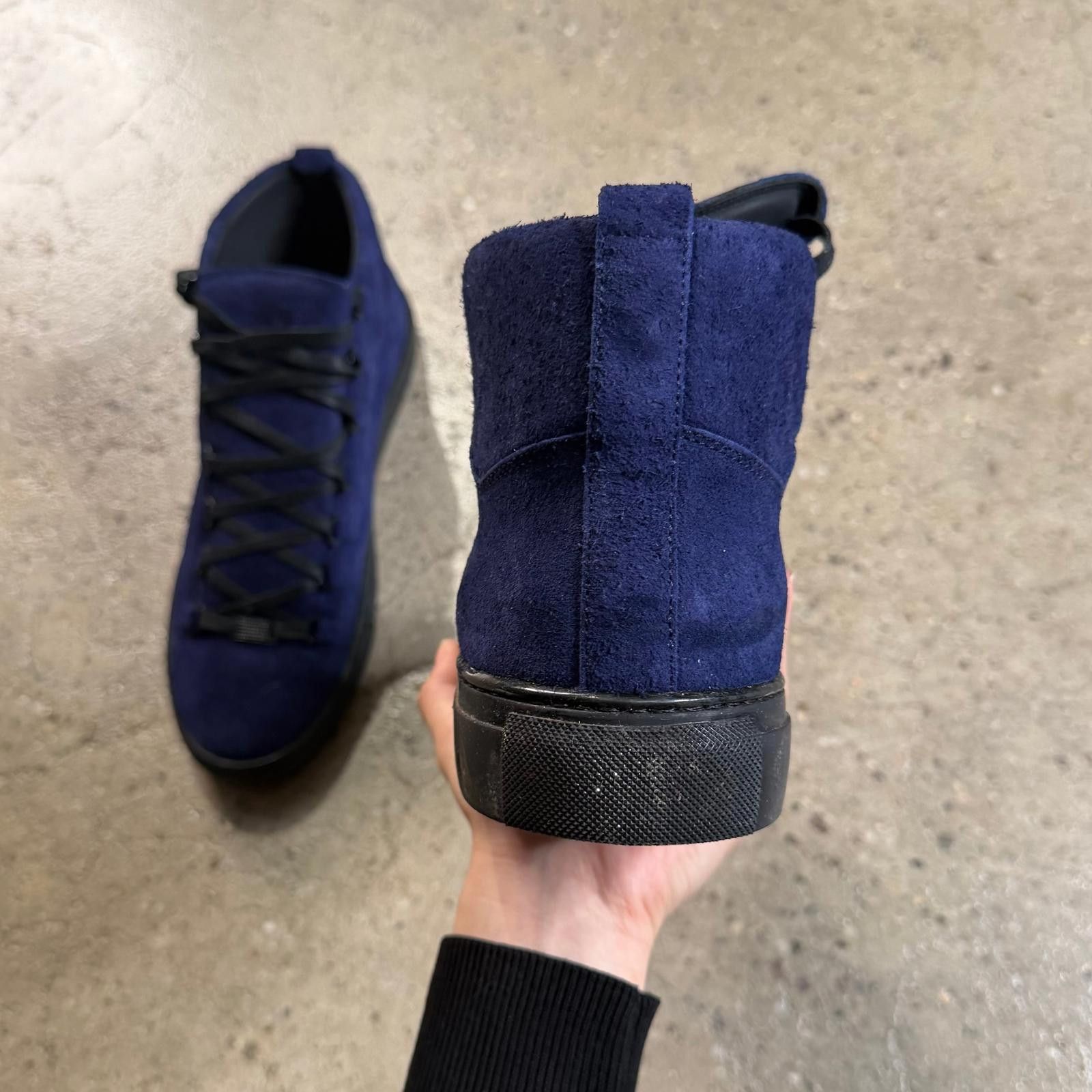 Balenciaga Balenciaga Suede Arena Sneakers (Blue) Size US 12 / EU 45 - 8 Thumbnail