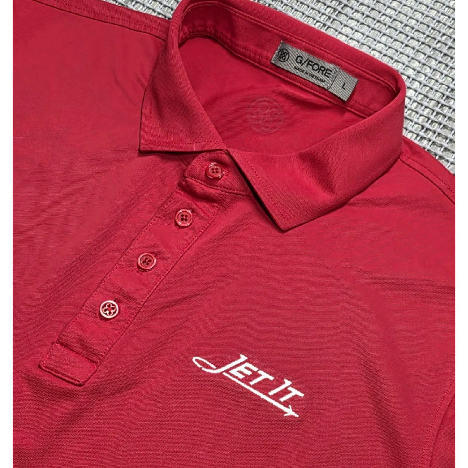 G/FORE G/Fore Polo Shirt Polo Red Mens L Short Sleeve Logo Jet It Embroidered Breathable Lightweight Stadium Classic Sports Golf Shirt Size US L / EU 52-54 / 3 - 5 Thumbnail
