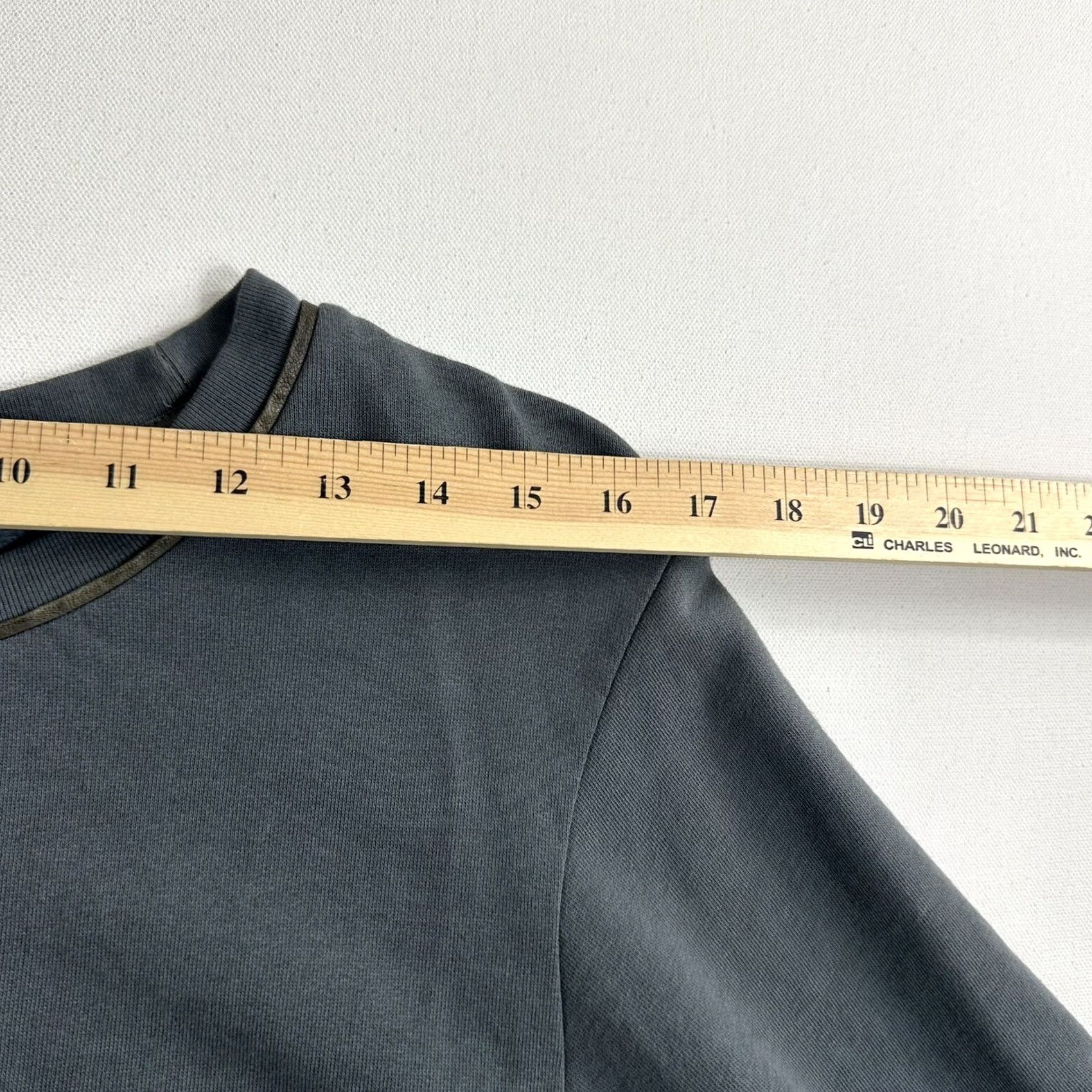 Allsaints VINTAGE AllSAINTS Cari Leather Trim Panel Pullover Sweatshirt Gray Womens Size L Size L / US 10 / IT 46 - 5 Thumbnail