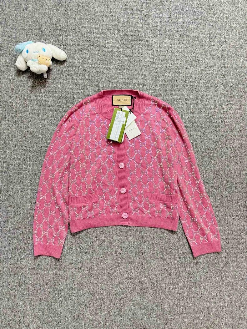 Gucci Pink Logo Knit Cardigan by Gucci Size US M / EU 48-50 / 2 - 1 Thumbnail