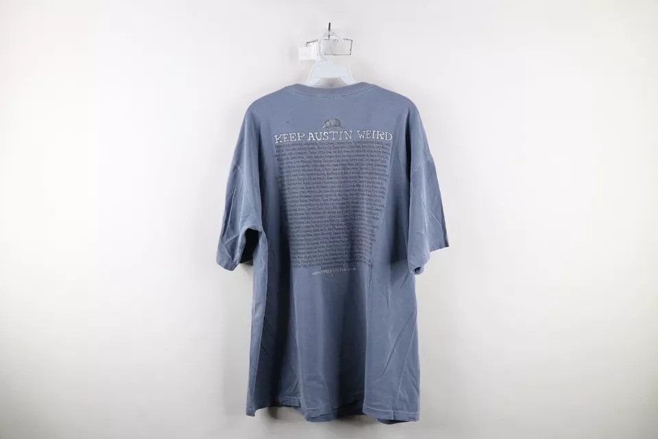 Vintage Vintage 90s Streetwear Stonewash Austin Weird Texas T-Shirt Size US XL / EU 56 / 4 - 13 Thumbnail