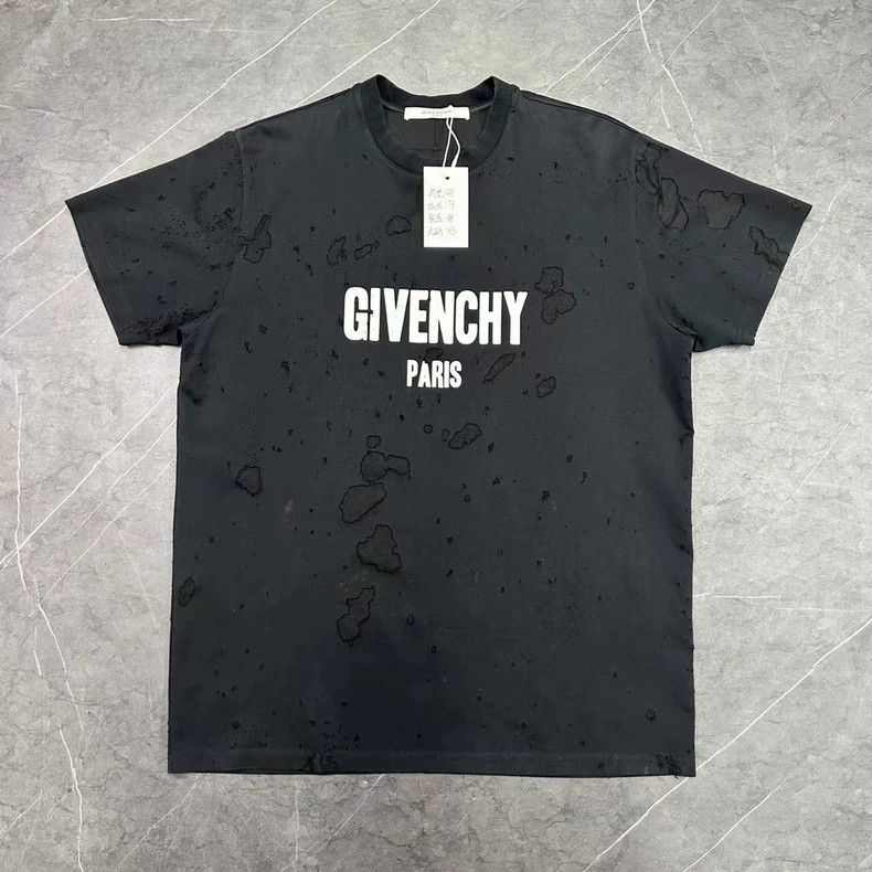 Givenchy Big Ripped Hole Short Sleeve OS XS