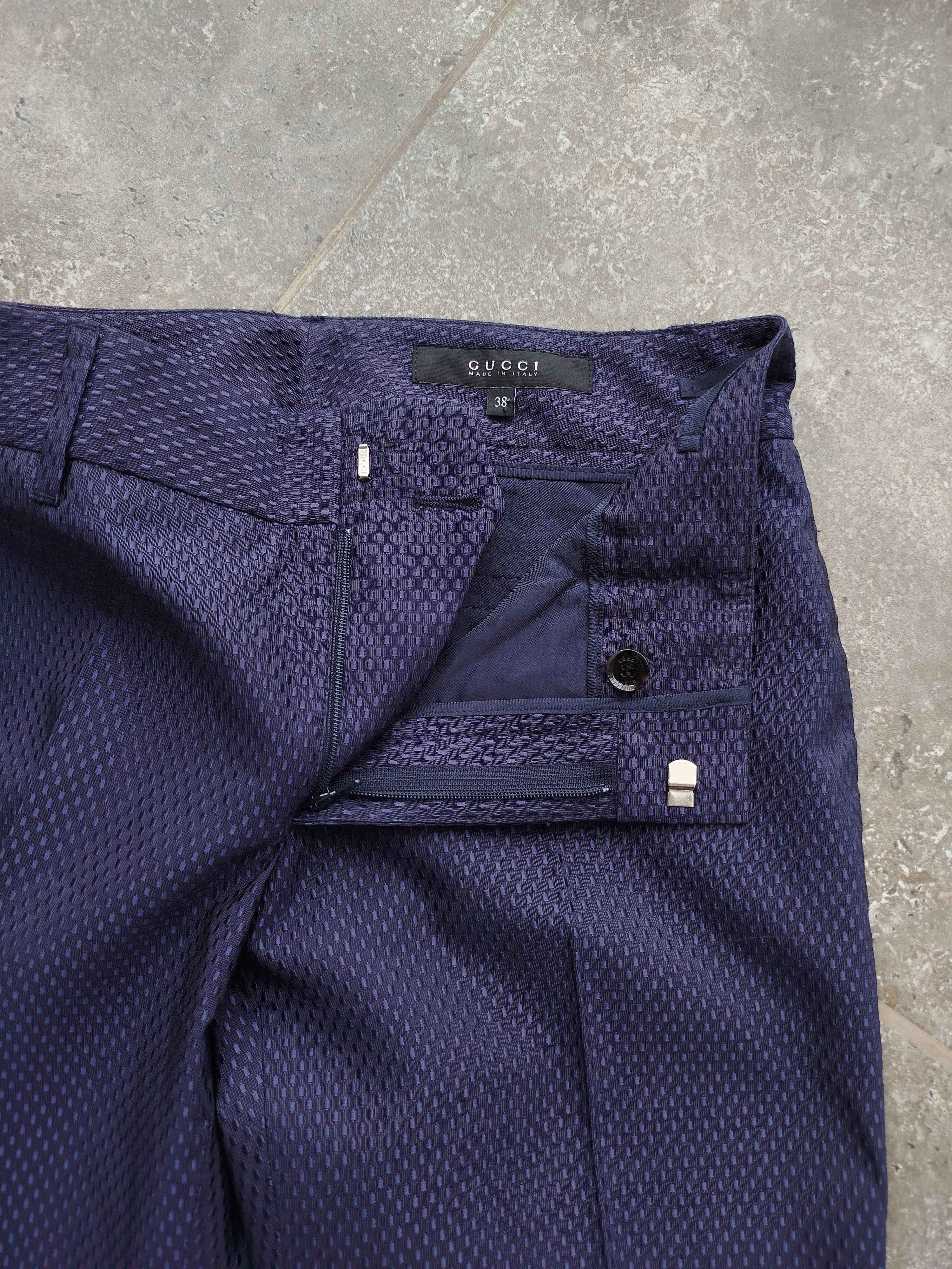 Gucci Gucci Dress Pants Jacquard Pockets Wool Silk Blend 2009 Size 26" / US 2 / IT 38 - 6 Thumbnail