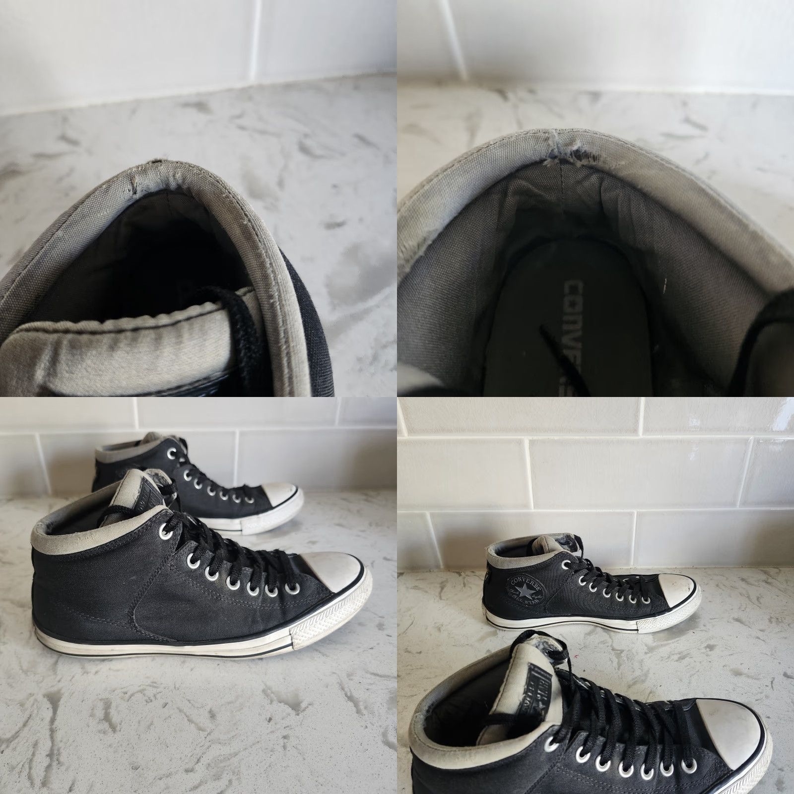 Converse Converse All Star High Top Cordura Black 157451C 8M Men Sneaker Lace Up Casual Workwear Activewear Size US M / EU 48-50 / 2 - 8 Thumbnail