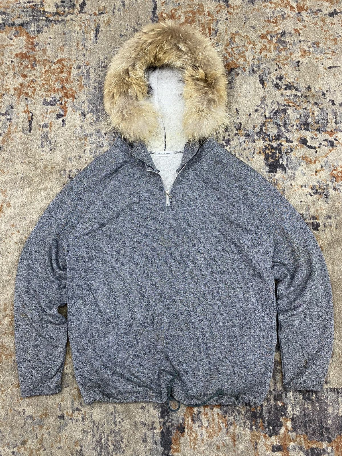 If Six Was Nine × Japanese Brand × Tete Homme Faux fur hoodie TETE homme japanese brand Size US L / EU 52-54 / 3 - 1 Thumbnail