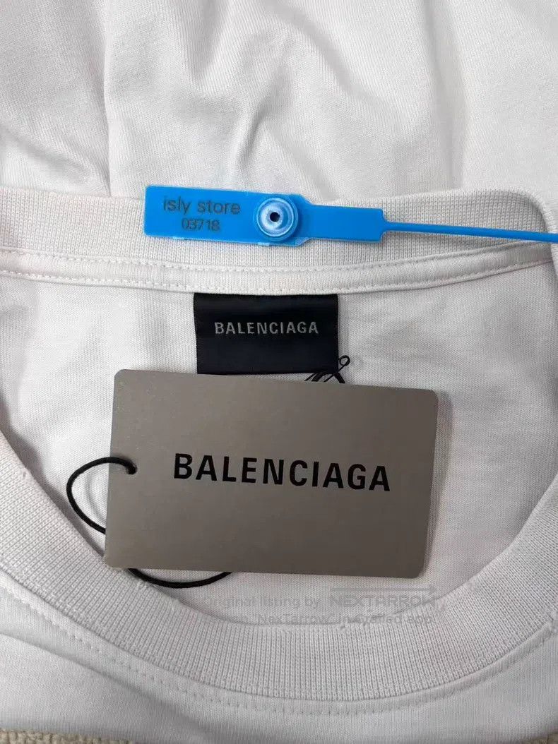 Balenciaga Balenciaga Logo Letter Printed Round Neck Short Sleeve T-S Size US XL / EU 56 / 4 - 4 Thumbnail