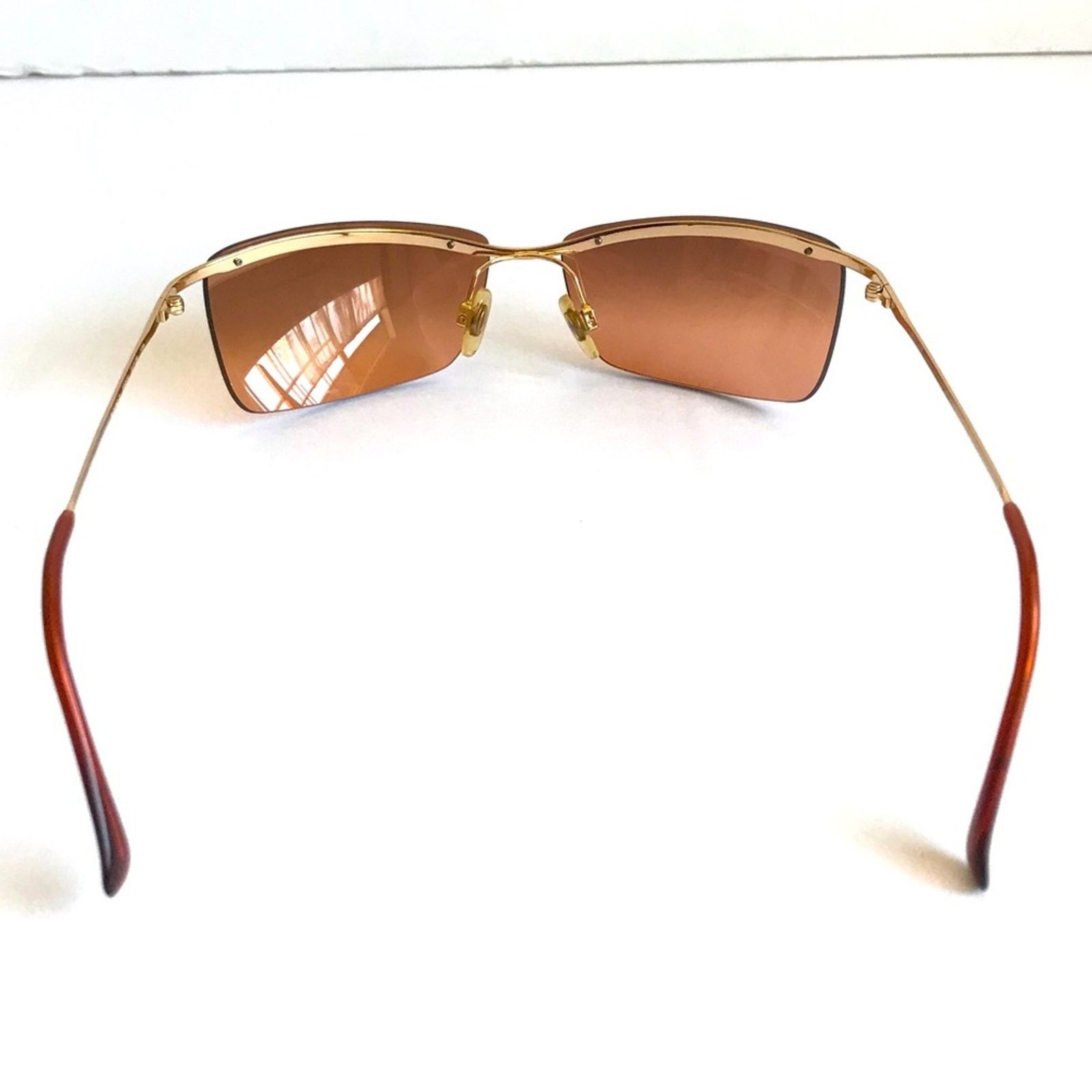 Moschino MOSCHINO 1990's Rimless Iridescent ROSE GOLD Sunglasses Size ONE SIZE - 8 Thumbnail