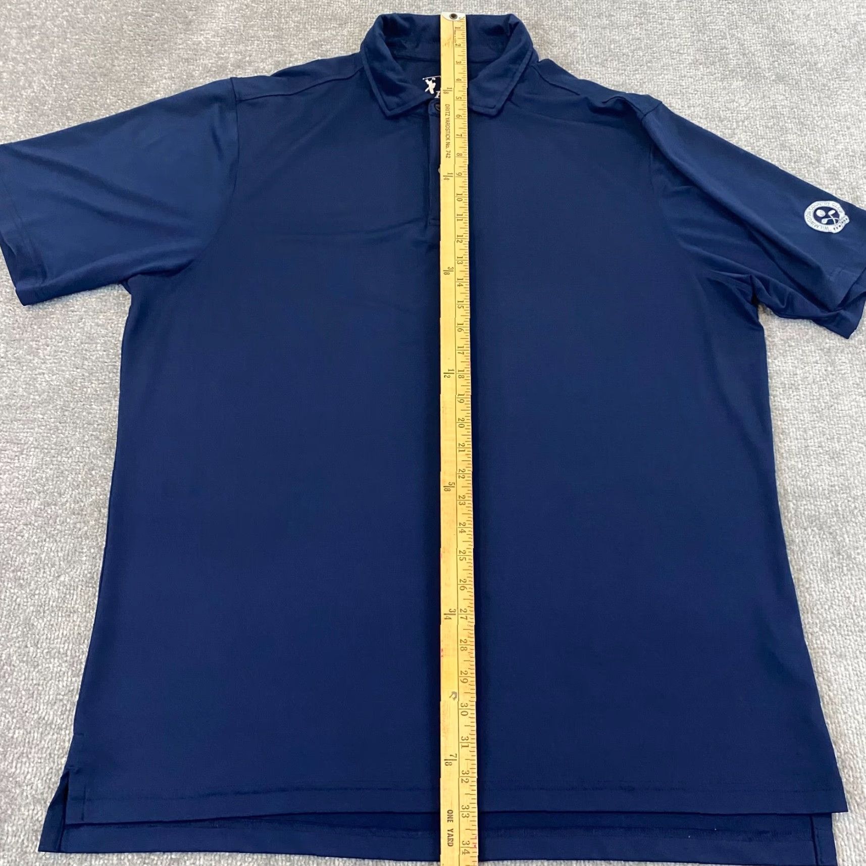 Vintage Wilmington Country Club Polo Mens Large Blue FG Tech Performance Golf Shirt S/S Size US L / EU 52-54 / 3 - 5 Thumbnail
