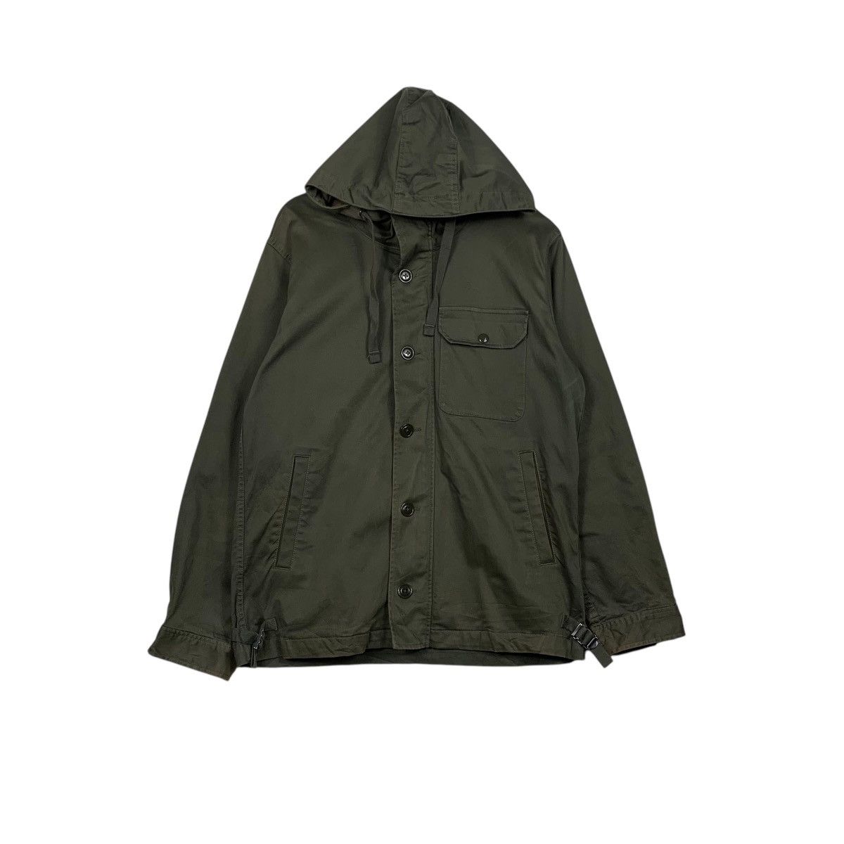 Beams Japan BEAMS Olive Green Button Zipper Hooded Jacket #1622-C72 Size US L / EU 52-54 / 3 - 1 Thumbnail