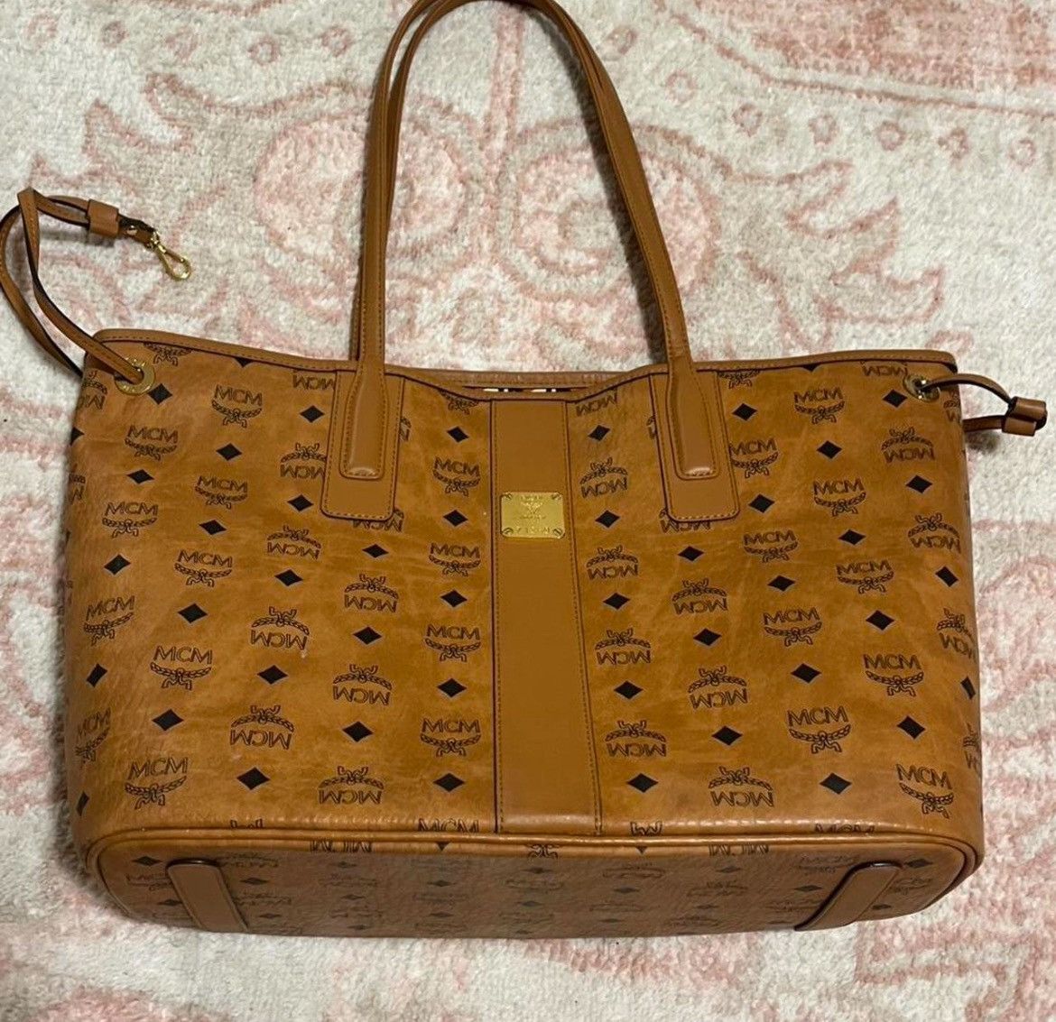MCM MCM Liz Shopper Tote - Cognac Visetos Size ONE SIZE - 1 Thumbnail
