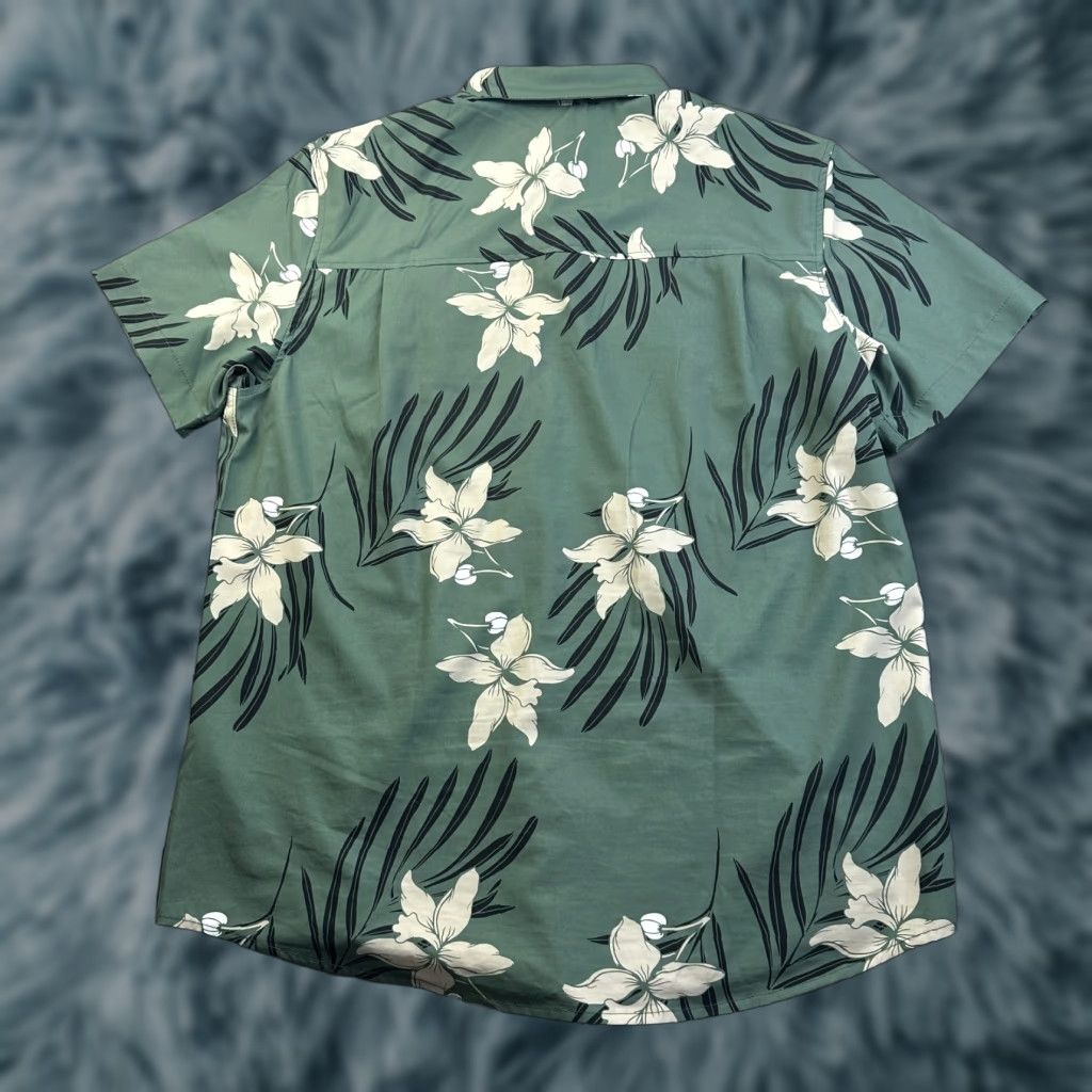 Hurley Hurley Shirt Mens Medium Green Floral Printed Utility Hawaiian Performance Size US M / EU 48-50 / 2 - 1 Thumbnail