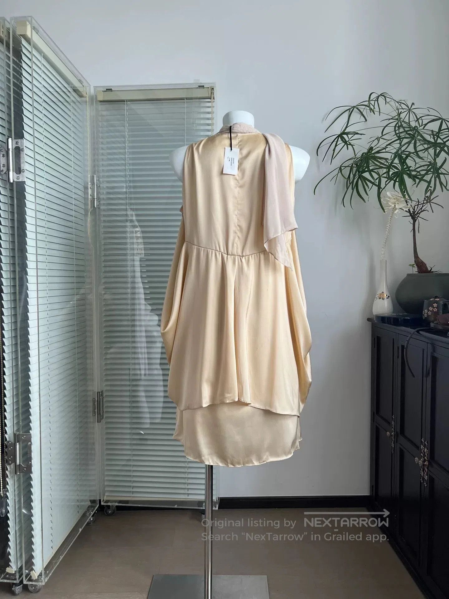 Other European Vintage Pleated Drapey Tank Dress. Size XL / US 12-14 / IT 48-50 - 4 Thumbnail