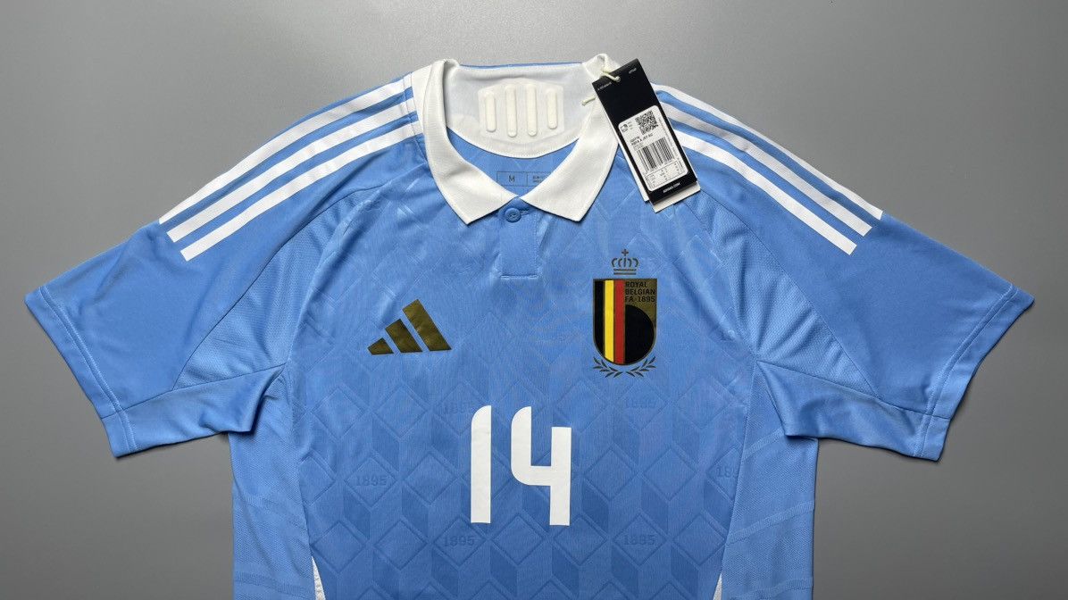 Adidas × Vintage BELGIUM ADIDAS 2024 EURO FOOTBALL AWAY JERSEY #14 LUKEBAKIO Size US M / EU 48-50 / 2 - 3 Thumbnail