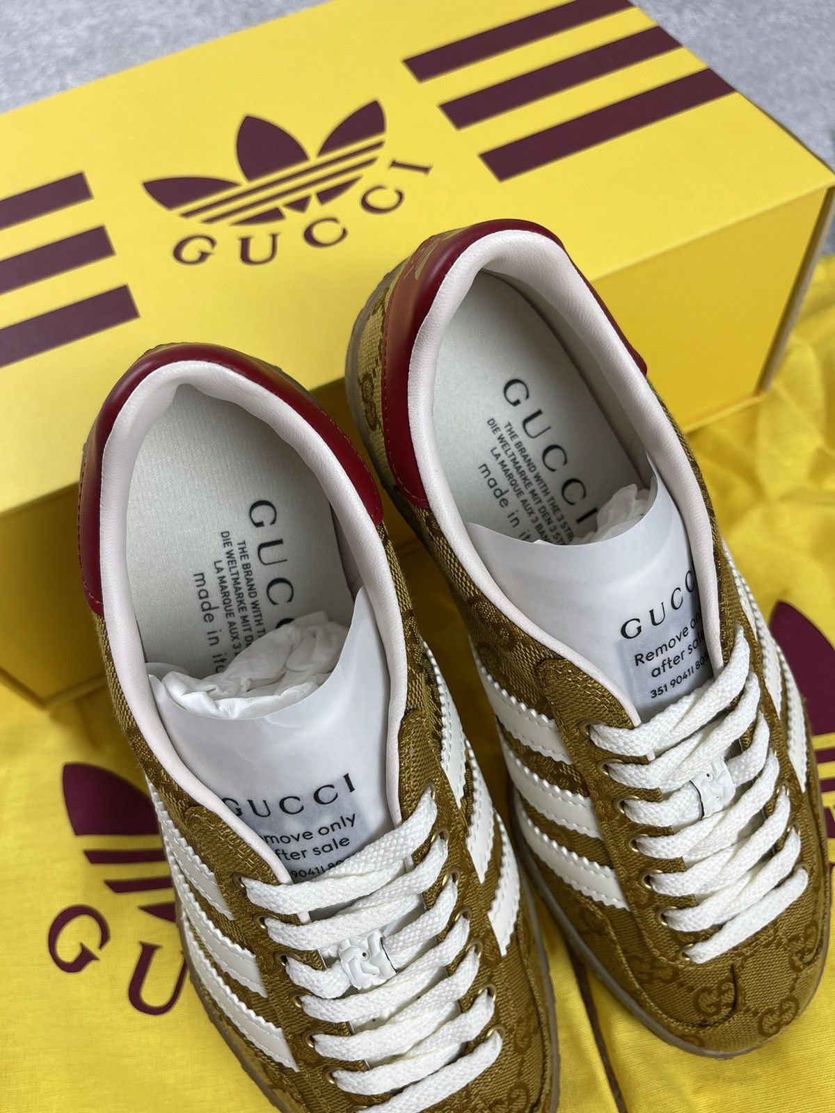 Adidas × Gucci Adidas x Gucci Gazelle OG Monogram Sneakers Size 36 2/3 Size US 5.5 / IT 35.5 - 5 Thumbnail