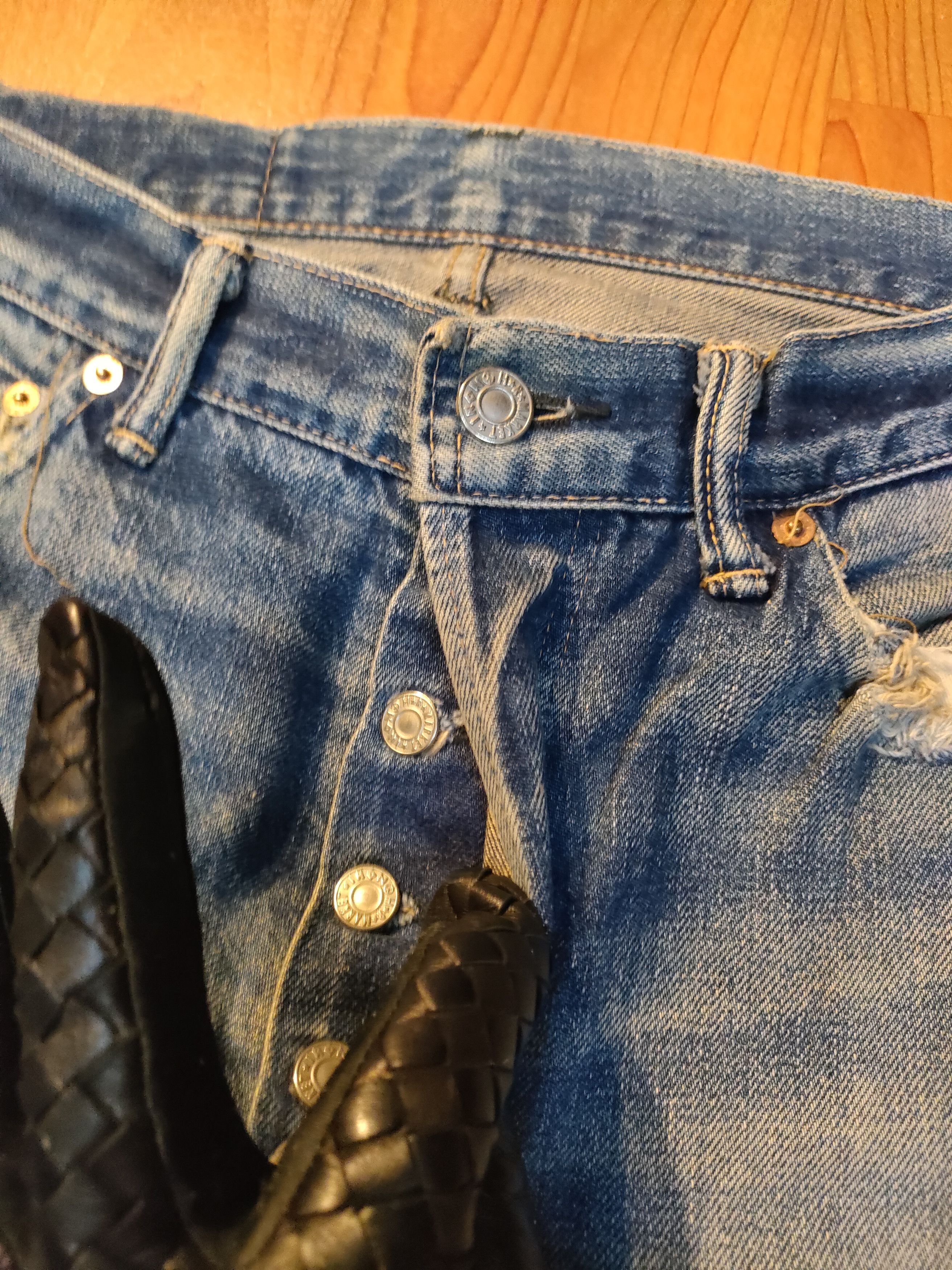 Japanese Brand Distressed H.R Market Selvedge Jeans Size US 33 - 8 Thumbnail