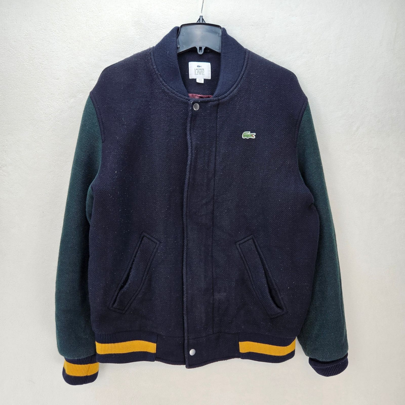 Lacoste × Supreme Supreme Lacoste Wool Varsity Jacket - Green Size