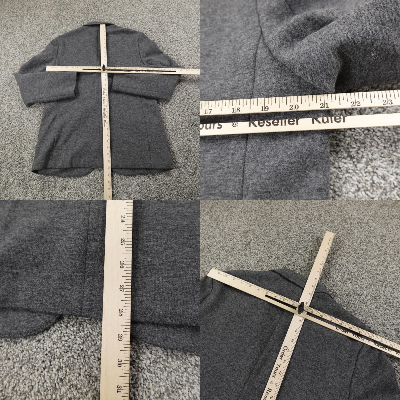 J.Crew J. Crew Blazer Mens M Gray Knit Wool Blend 2 Button Unstructured Suit Coat Jacket Classic Notch Lapel Single-Breasted Two-Button Casual Business Size 40R - 8 Thumbnail