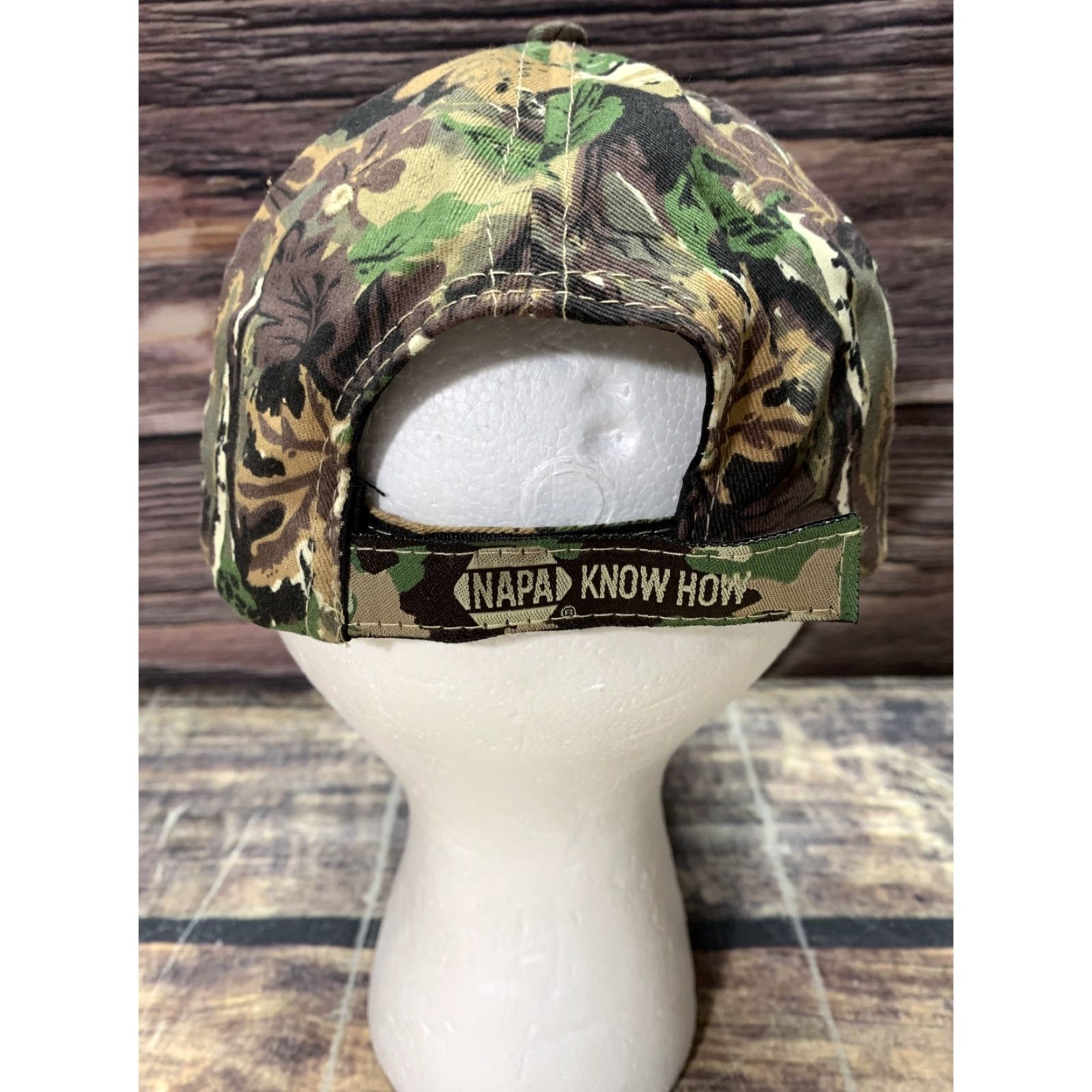 Vintage NAPA Outdoors Camouflage Hat Cap Adjustable Hook Loop Camo Know How Men Baseball Cap Adjustable Camouflage Hat Cap NAPA Outdoors Size ONE SIZE - 3 Thumbnail